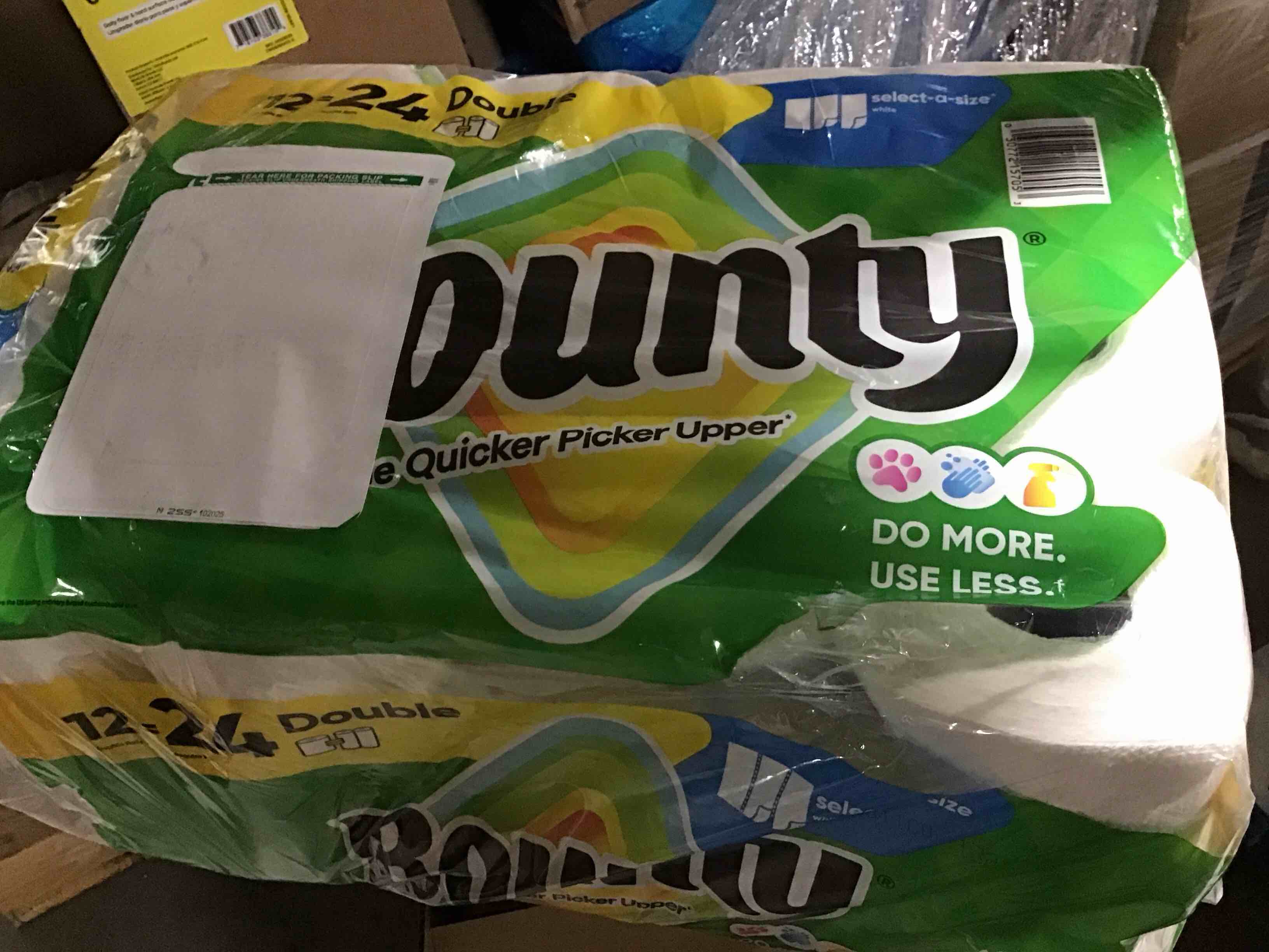Condition photo showing Good Condition for Bounty Paper Towels Select-A-Size Double Rolls, 12 Rolls Total/82 Sheets Per Roll, White