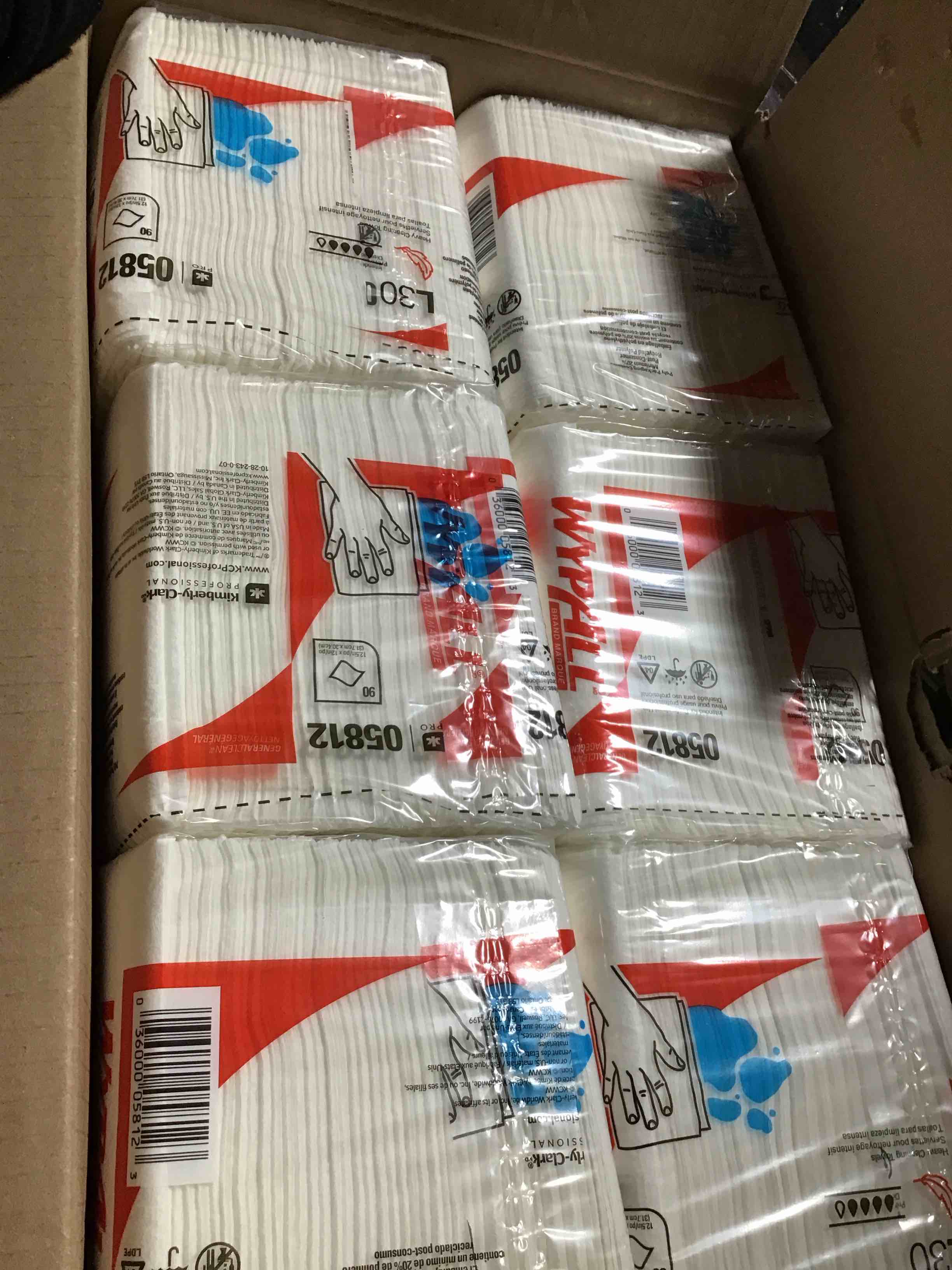 Condition photo showing Good Condition for WypAll GeneralClean L30 Cloths Heavy Duty Cleaning Wipes (05812), Quarterfold, Strong and Soft Bulk Paper Wipers, White (12 Packs of 90 Sheets, 1,080 Sheet Total)