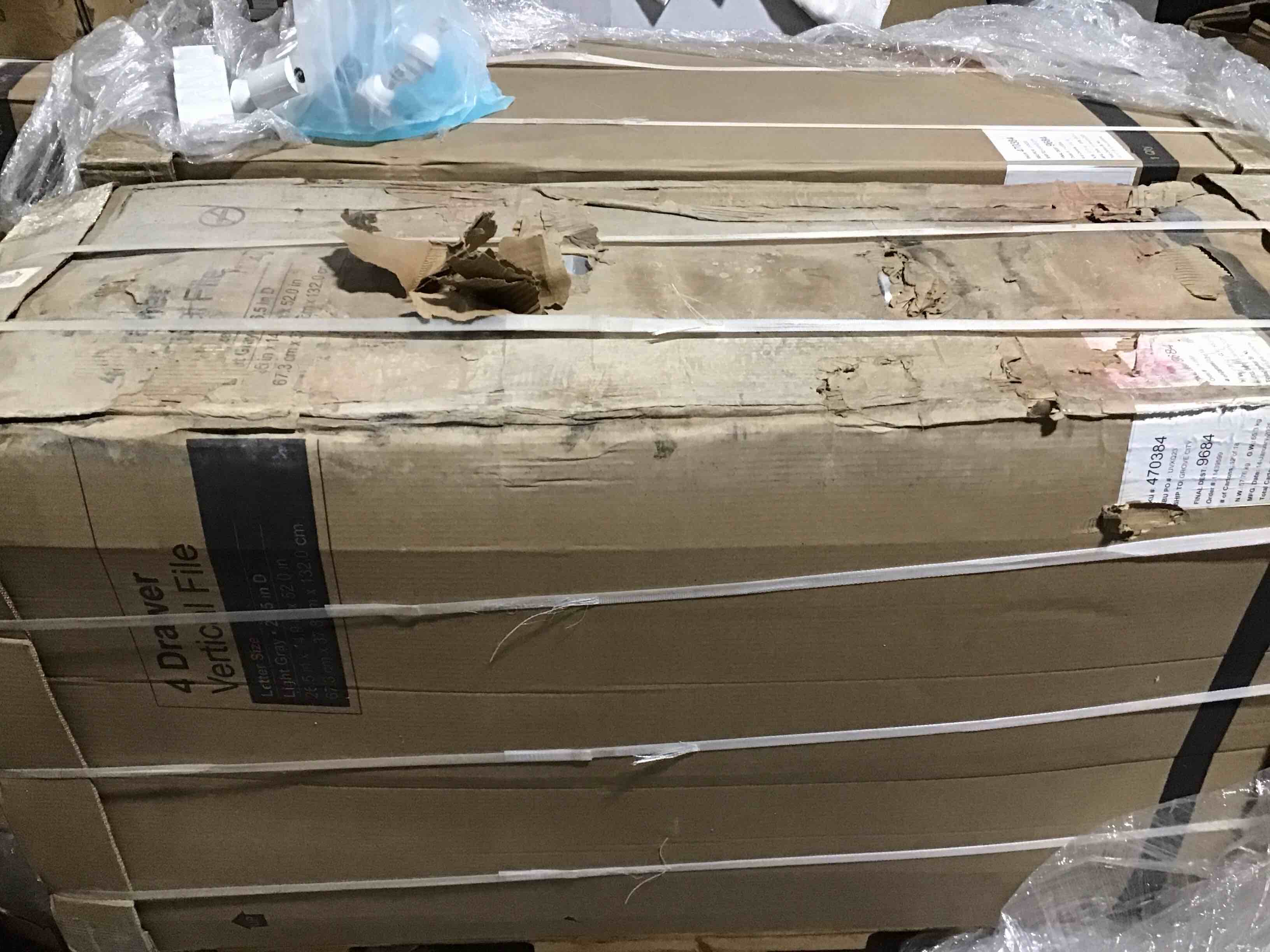 Condition photo showing Good Condition for Staples Commercial 4 File Drawer Vertical File Cabinet Locking Gray Letter 26.5 D