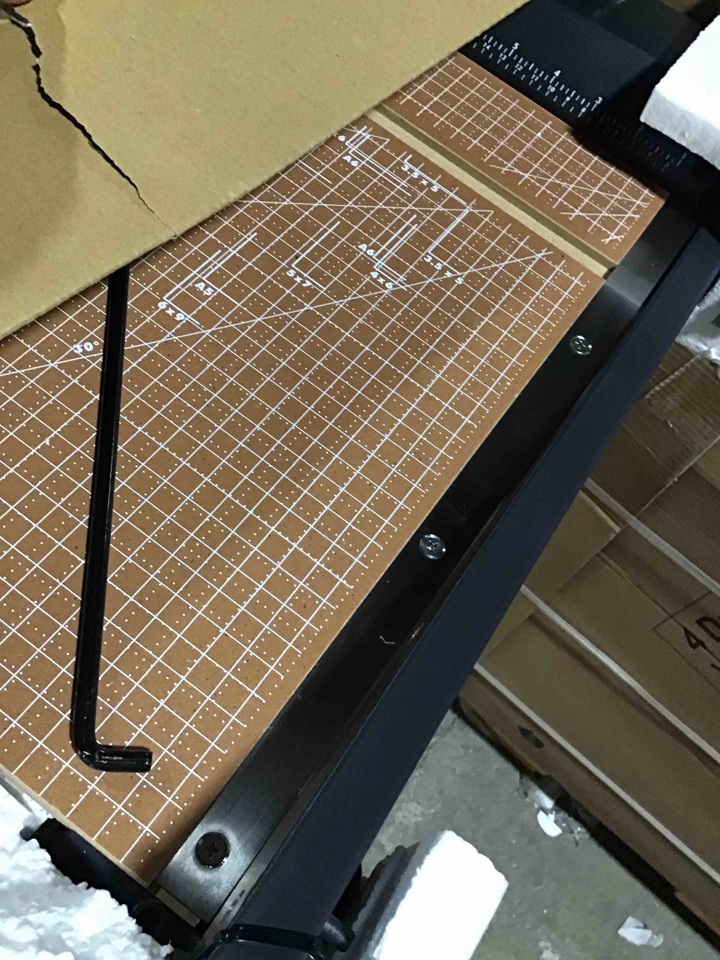 Condition photo showing Good Condition for Hunt Heavy-Duty Wood Base 18-Sheet Trimmer - 15-inch Cut