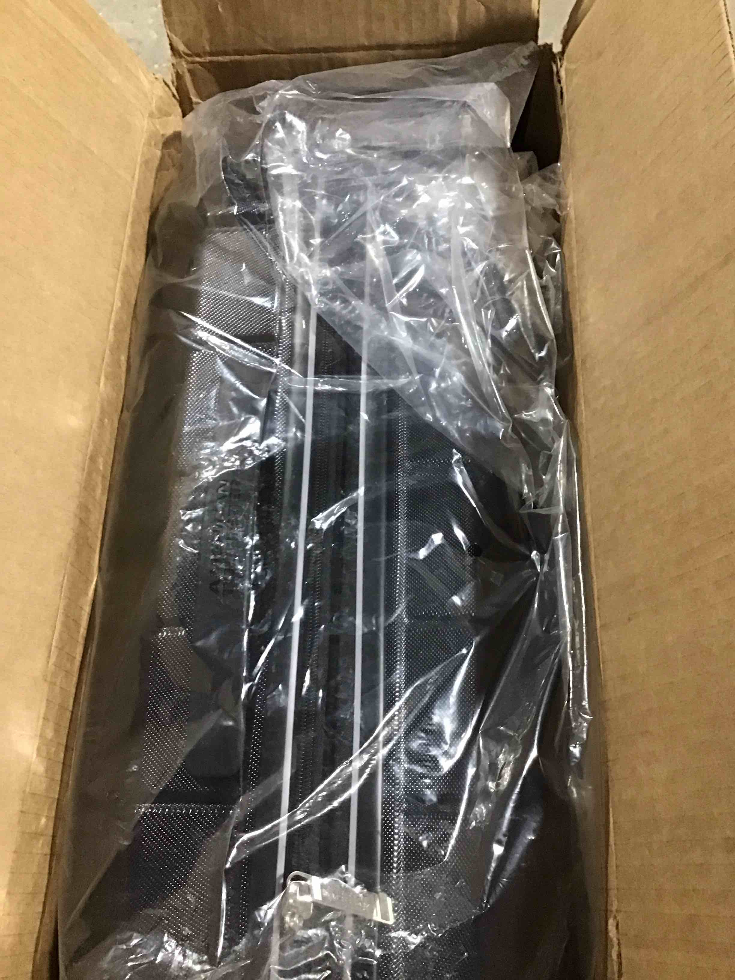 Condition photo showing Good Condition for American Tourister Stratum 2.0 Expandable Hardside Luggage with Spinner Wheels, Jet Black, Carry-on