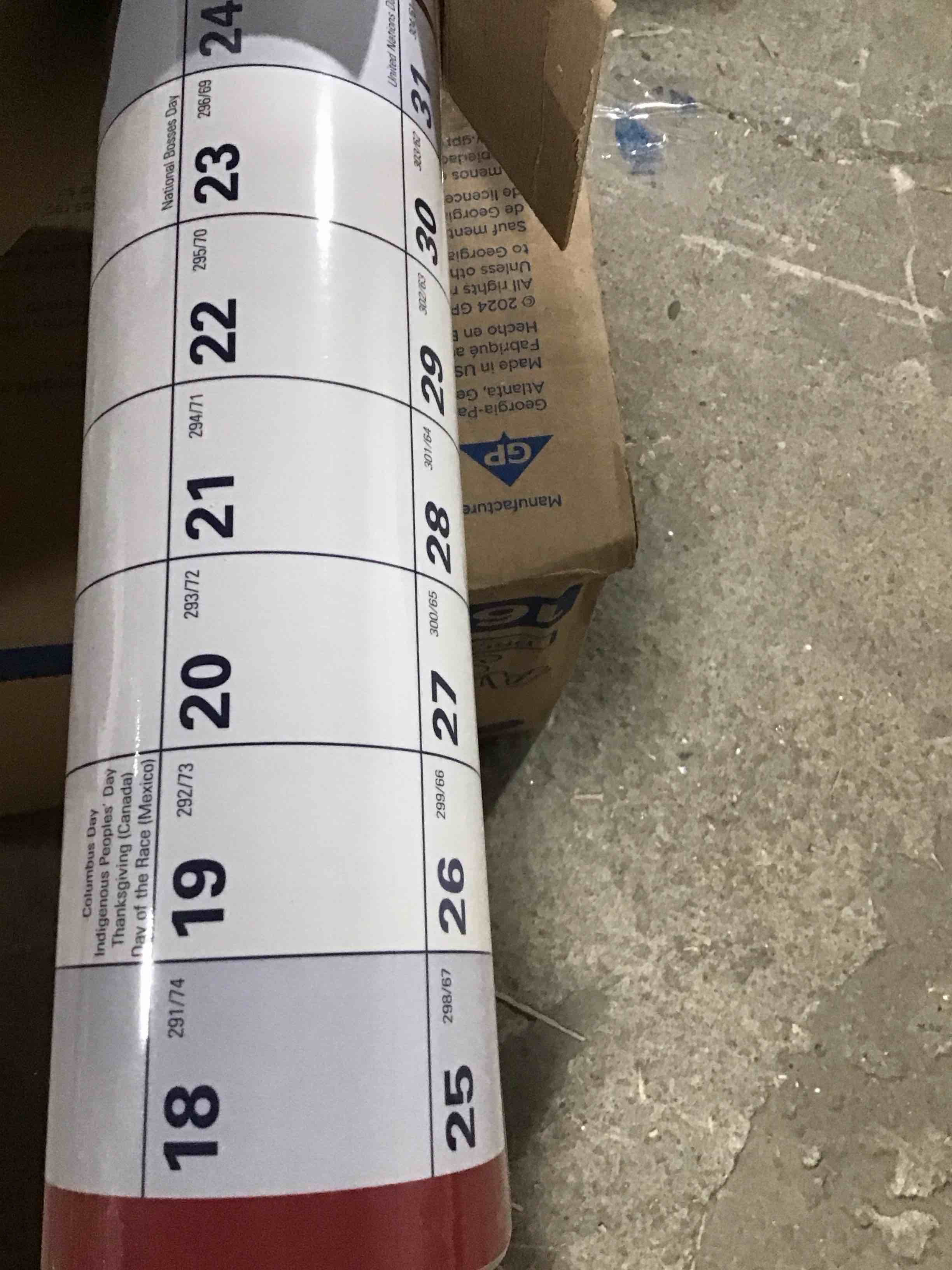 Condition photo showing Good Condition for AT-A-GLANCE 2026 Vertical Horizontal Reversible Erasable Yearly Wall Calendar