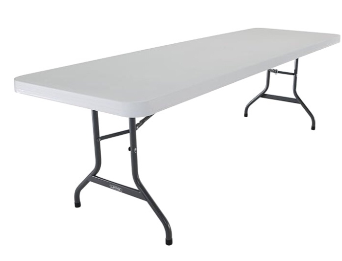 Lifetime 6-Foot Fold in Half Table, Light Commercial, White Granite