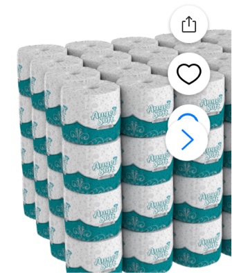 Angel Soft Toilet Paper, Bulk Case of 80 Standard Rolls, 450 Sheets Per Roll, Individually Wrapped, 2 Ply Soft And Strong Toilet Tissue,16880