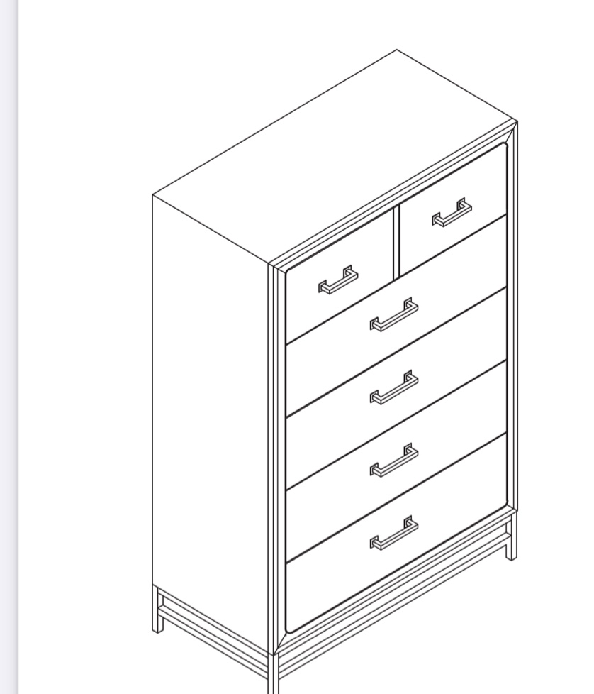 6 Drawer Dresser White