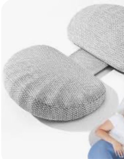 momcozy portable pregnancy pillow – w shaped maternity support for side sleepers, adjustable travel wedge pillow for back, belly, and hip relief, ideal for pregnant women, deep grey