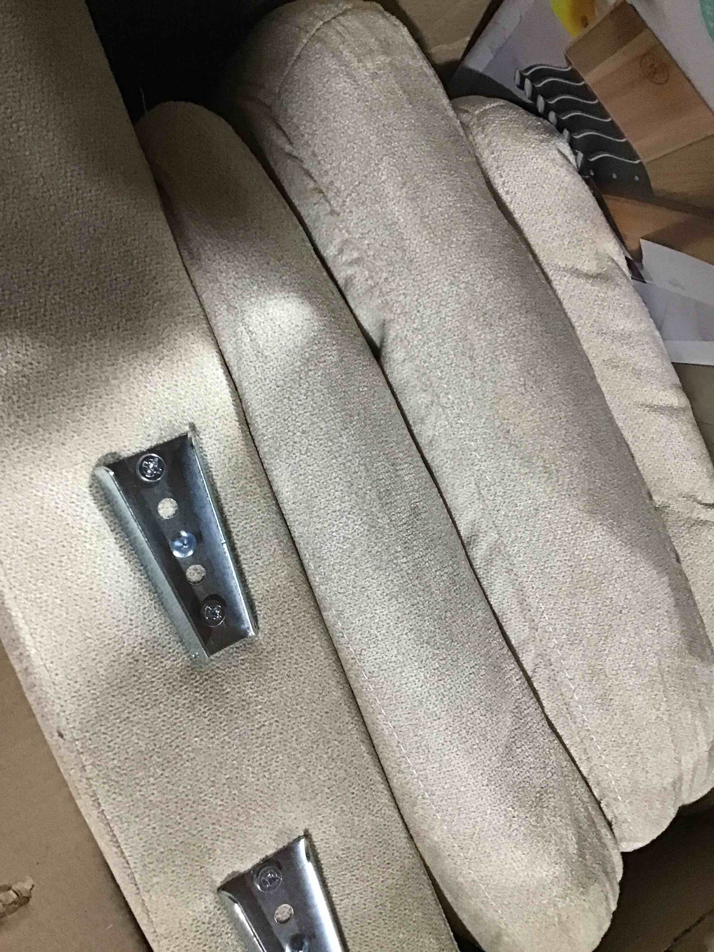 Condition photo showing As Is for ( incomplete/ Cushions only) PC Sectional Sofa with Six Accent Pillows