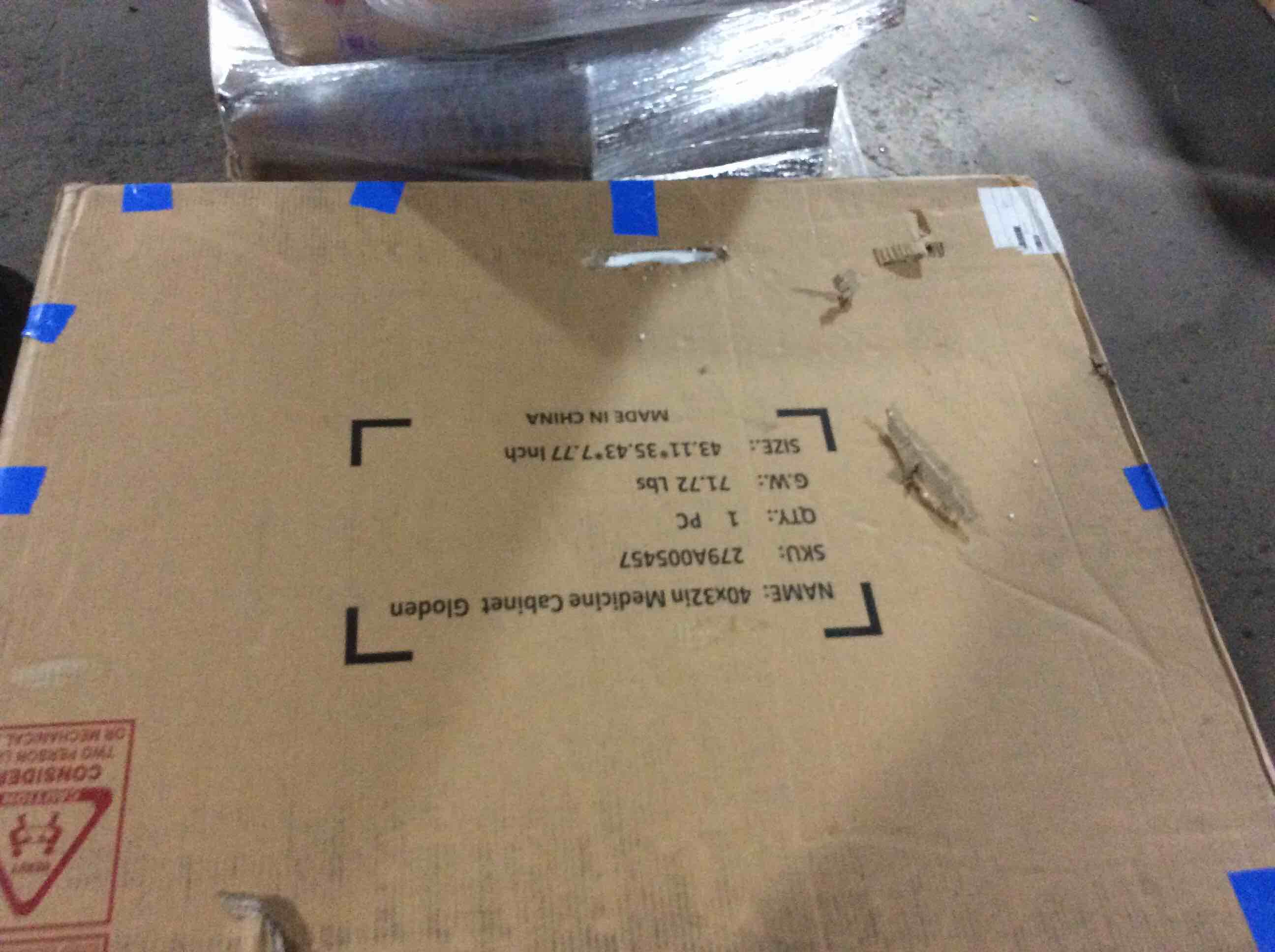 Condition photo showing Good Condition for W H framed medicine cabinet mirror fixed