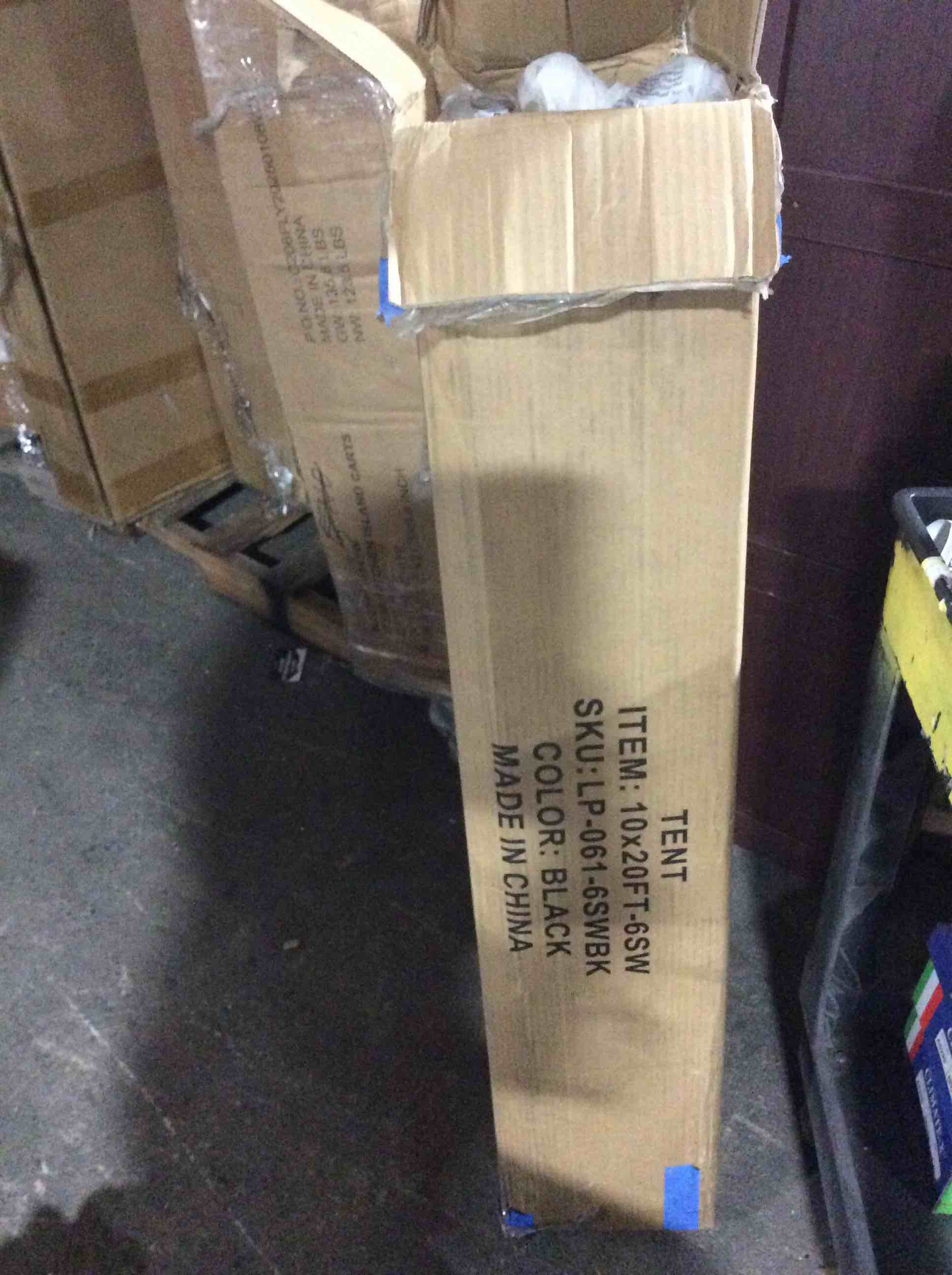 Condition photo showing Good Condition for iron awning with black tent 