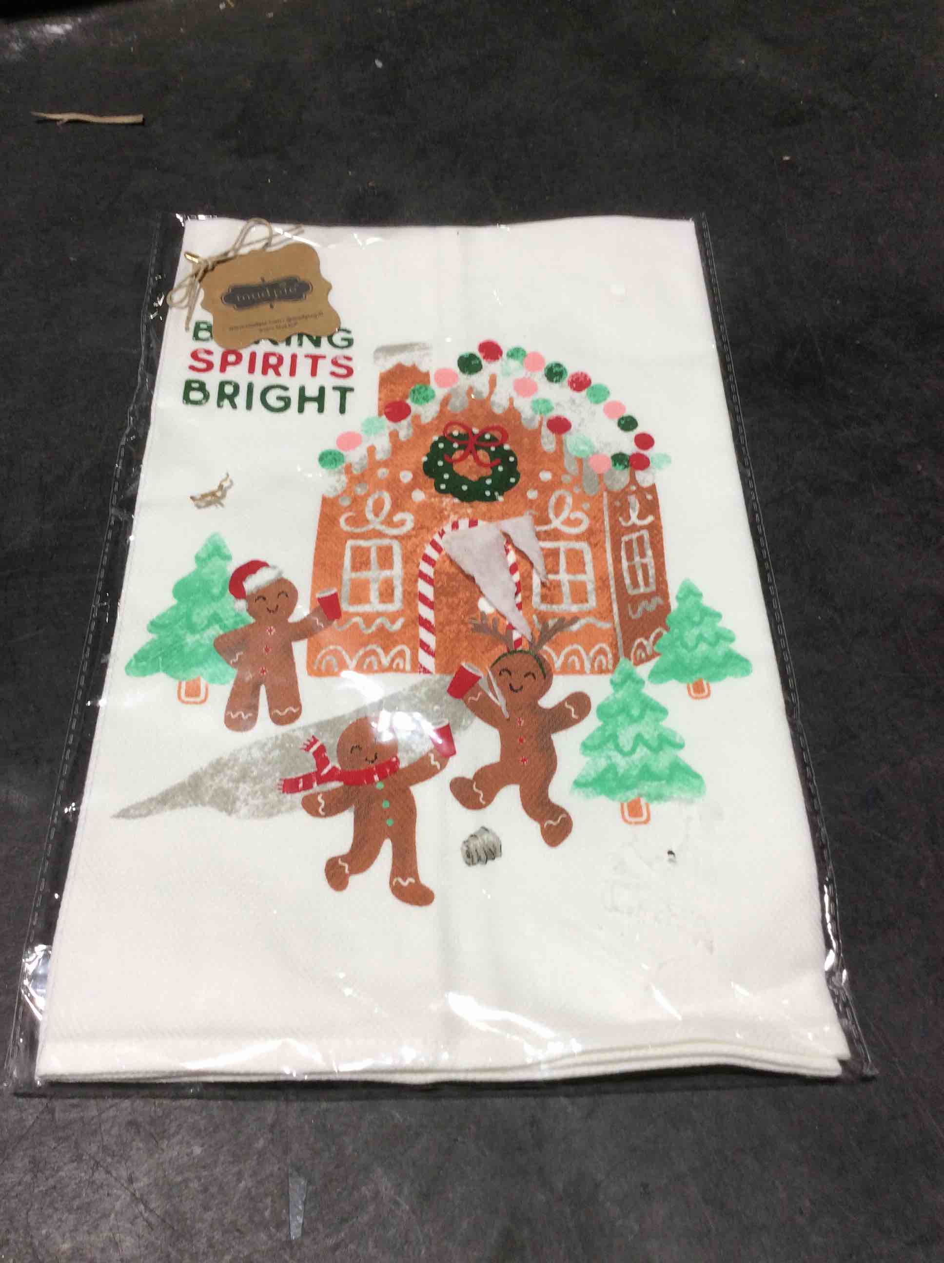 Mud Pie Christmas Baking Spirits Drinking Towel