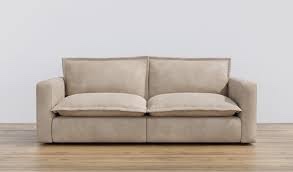 comfort modern square arm slipcovered sofa (blue)