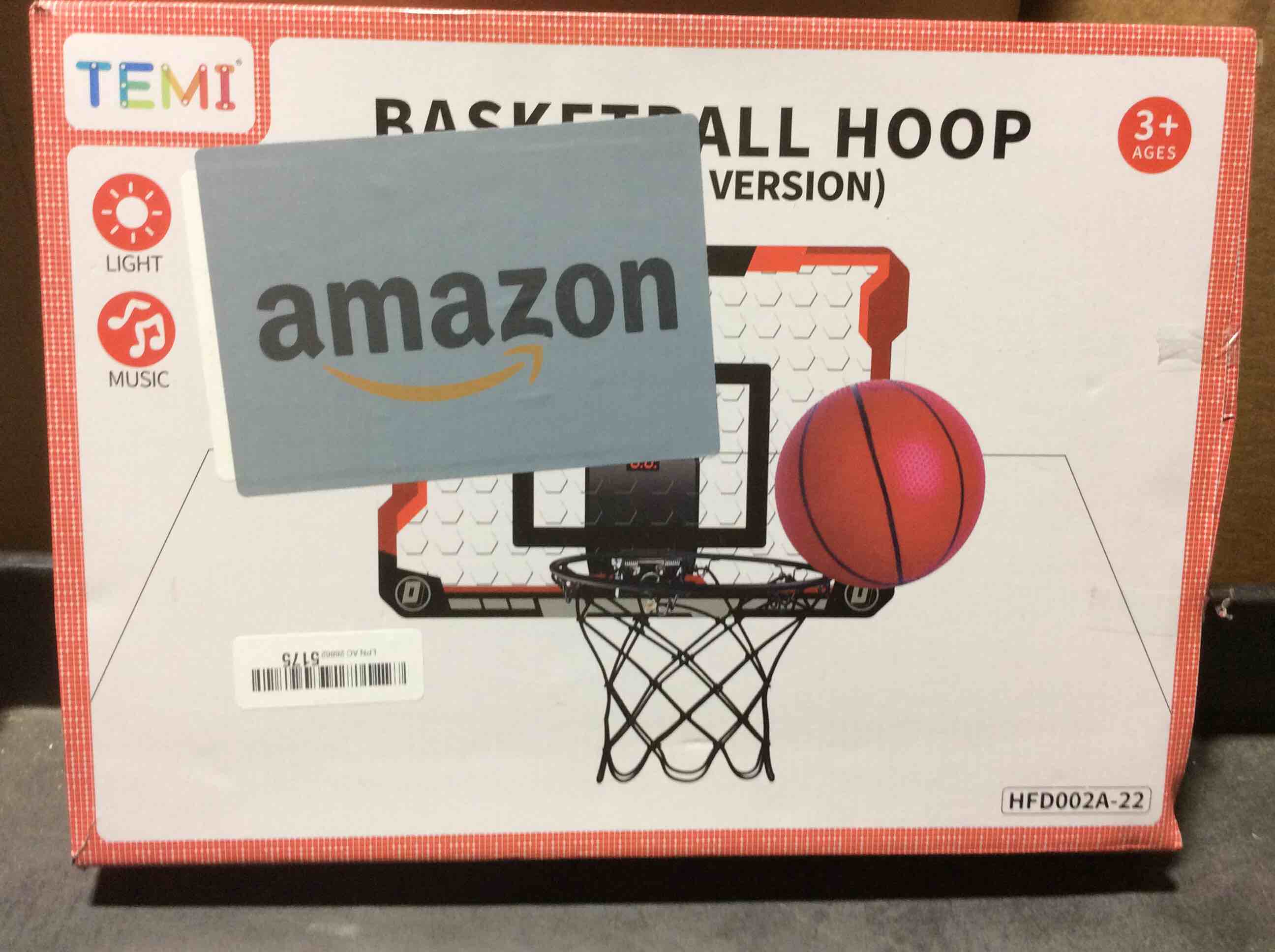 Condition photo showing Good Condition for TEMI Indoor Basketball Hoop for Kids, Door Room Basketball Hoop,Mini Basketball Hoop with 4 Balls, Basketball Toys for 3 4 5 6 7 8 9 10 11 12 Year Old Boys Basketball Hoop & Scoreboard & 4 Balls