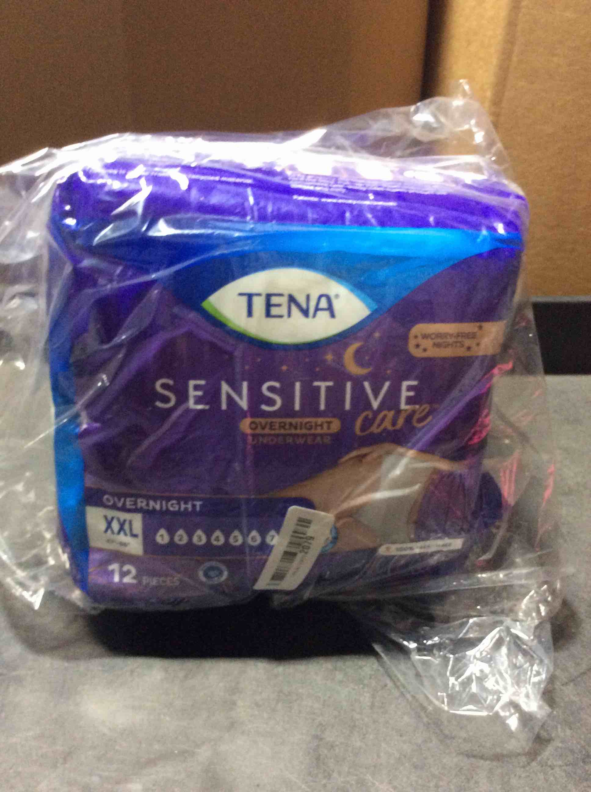 Condition photo showing Good Condition for TENA Sensitive Care Overnight Incontinence Underwear for Women, XXL, 12 Count (Waist size 47in to 66in) 2X-Large 12