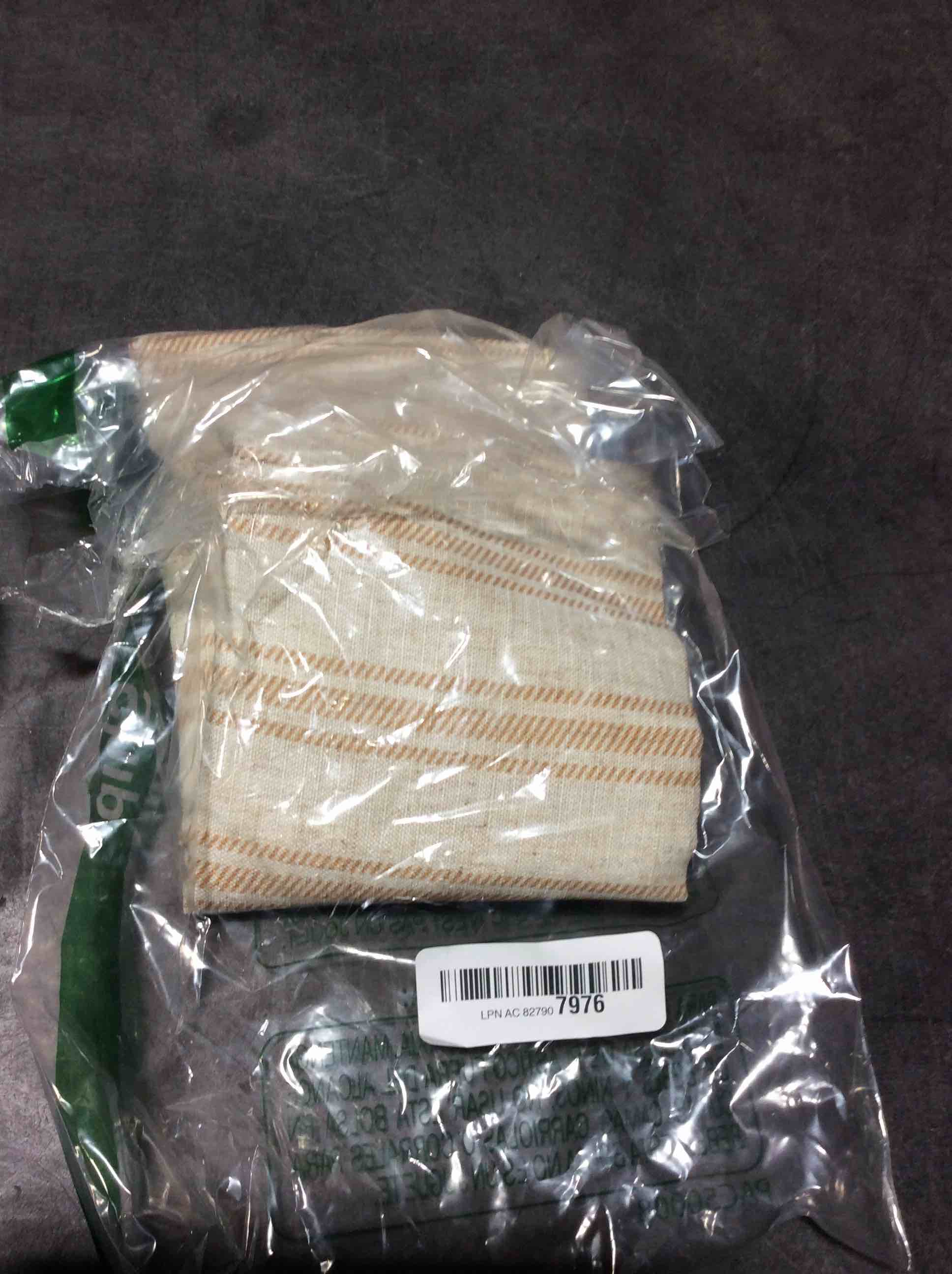 Condition photo showing Good Condition for jinchan Striped Valance Window Treatment Linen Valance for Windows Small Window Valance Farmhouse Valance Curtain Light Filtering Valance Flax Valance 16 Inch Length Rod Pocket 1 Panel Tan on Beige 50"W x 16"L (Pack of 1) Stripe | Tan on Beige