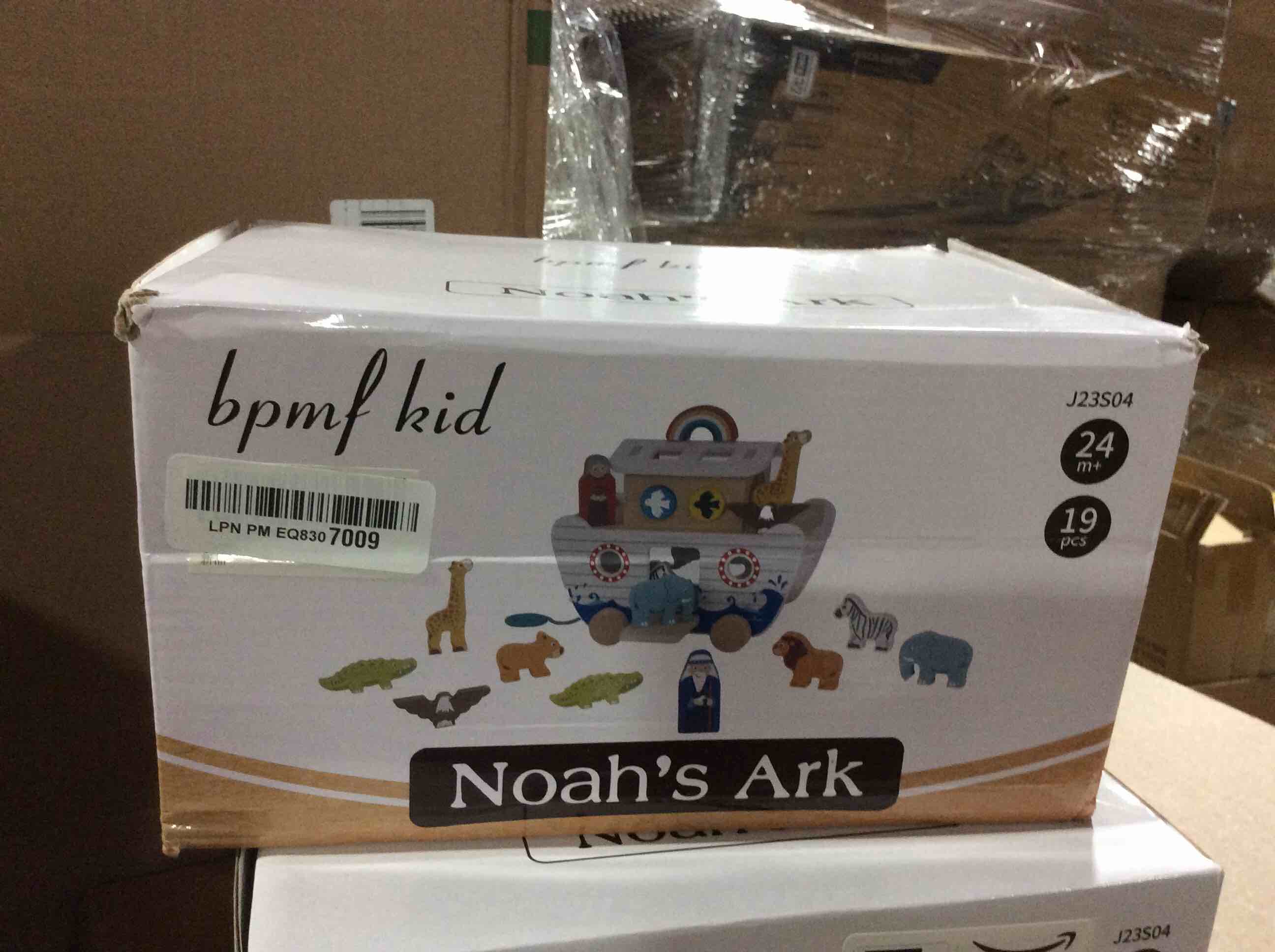 Condition photo showing Good Condition for bpmf kid Noah's Ark Wooden Toy Set, Educational Wooden Animal Toys for Toddlers, Montessori Shape Sorter Educational Toys, Bible Story Engagement & Perfect Baptism, Christening Gift for 2-4 Y