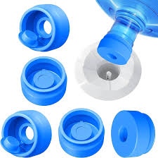 pack 3 and 5 gallon water jug cap, silicone reusable replacement cap, non spill bottle caps for 55mm bottle water dispenser caps - pack of 3