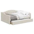 (incomplete box 2/2) Atlanta Boucle Upholstered Daybed With Pull-Out Twin Trundle