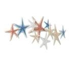 Brown Metal Starfish Layered Home Wall Decor with Blue and Red Accents, 40" x 1" x 16"