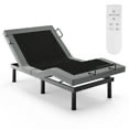 Upgrade Adjustable Bed Frame Metal Bed Base with Remote,Head & Foot Incline,Adjustable Legs,More Stable,Twin
