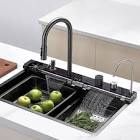 Lefton 33"x22" Waterfall Stainless Steel Single Kitchen Faucet