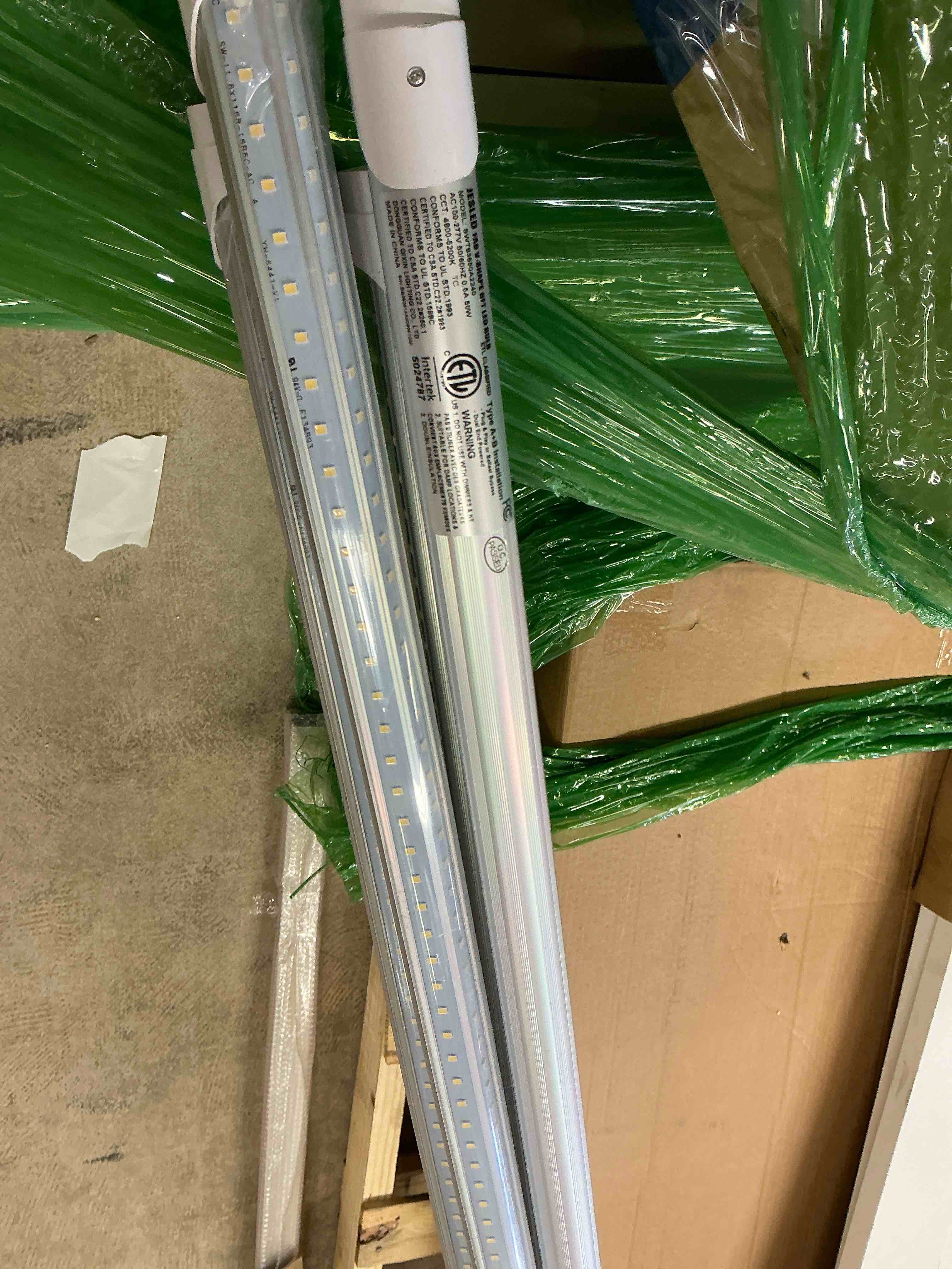 Condition photo showing item condition for JESLED V Shape 8FT Single Pin LED Bulbs 50W Clear