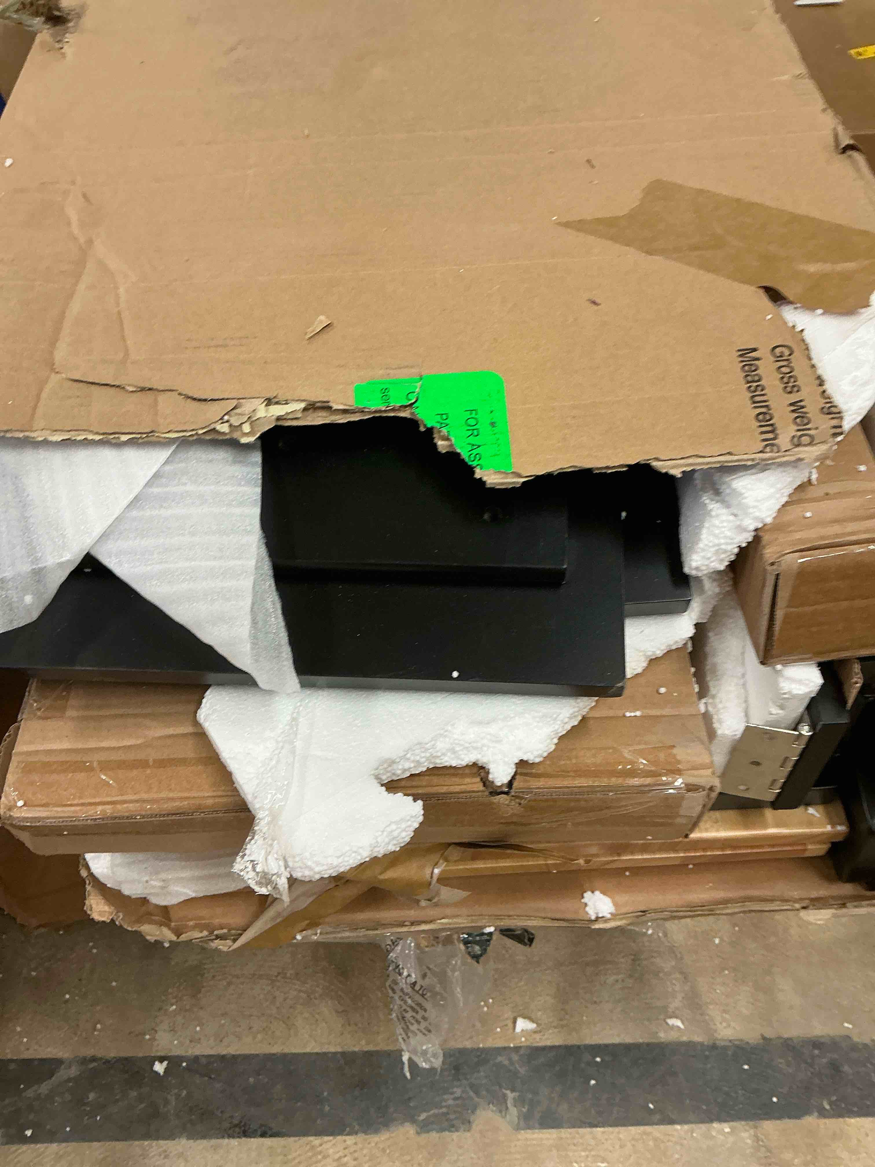 Condition photo showing item condition for Homestyles Dolly Madison Black Mobile Kitchen Island Cart with Wood Drop Leaf Breakfast Bar