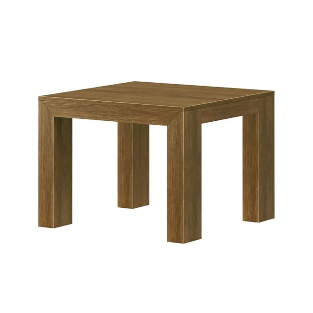 plank+beam modern solid wood square corner table, 32" side table for living room, end table