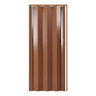studio series 36" w pvc foldable accordion doors, walnut 