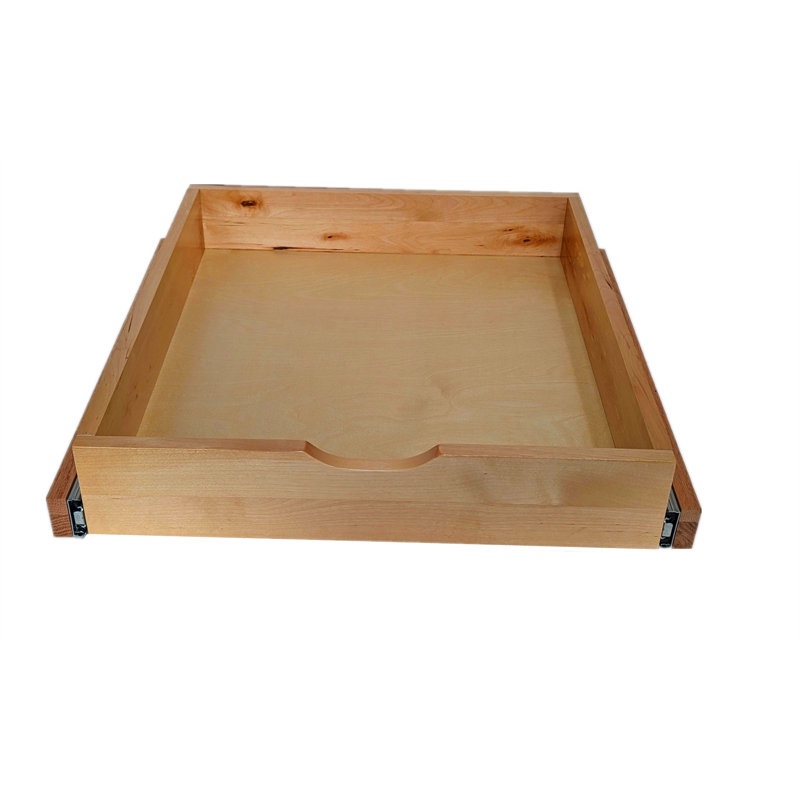 premium solid wood pull-out drawer with soft-close slides – 22" deep, multiple widths available kitchen pull-out tray