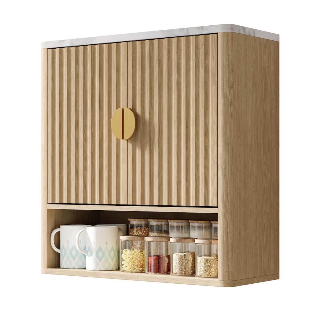 modern wall-mounted bathroom cabinet with adjustable shelf