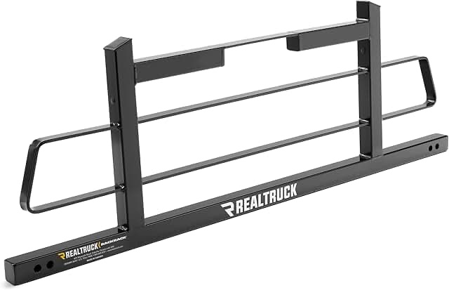 realtruck backrack original rack frame only | black, no drill | 15018 | fits 1999-2025 ford f-250/f-350/f-450