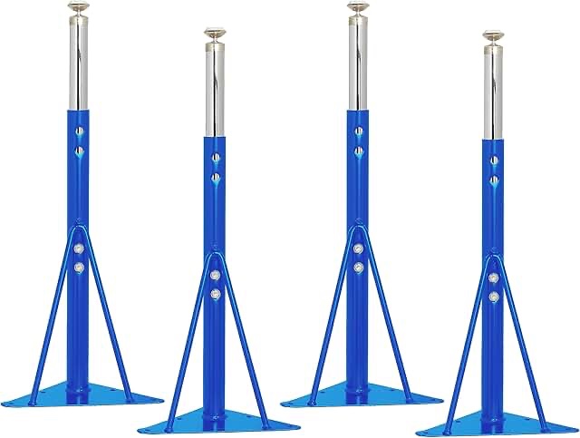 factory direct partners replacement standard swivel glide table legs for fdp activity tables, adjustable height 19-30 inches, includes legs and hardware only (4-pack) - blue, 11024-bl