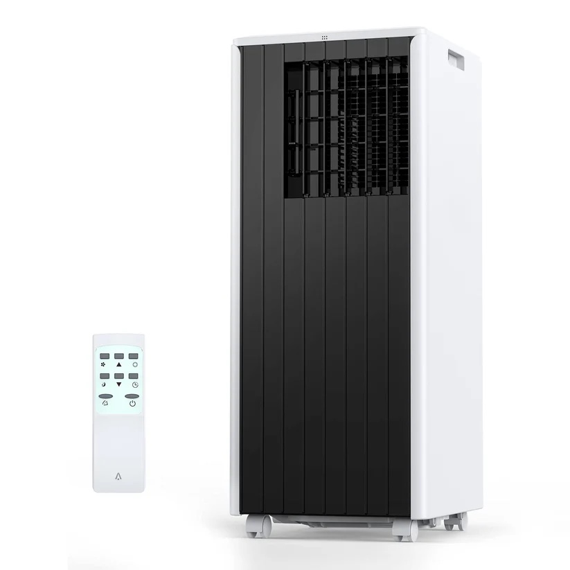 garvee 8000 btu portable air conditioner, 3 in 1 ac unit built-in cool, dehumidifier & fan for rooms up to 350 sq.ft, energy saving ac with remote/24h timer for dorms/indoor rooms - white and black