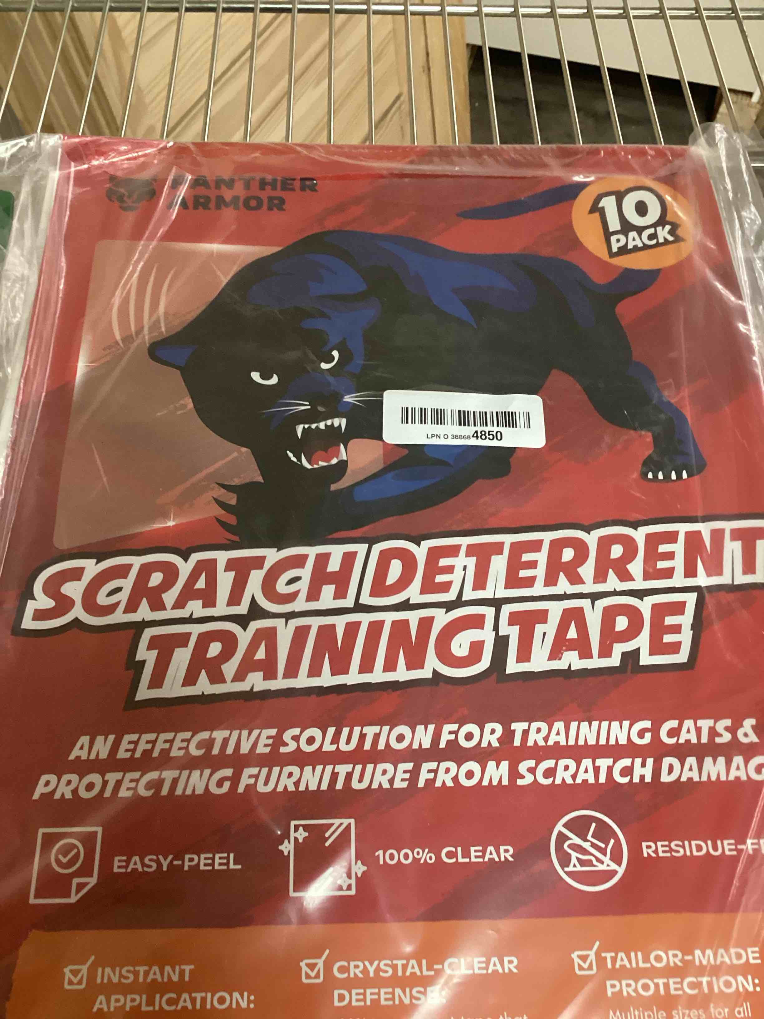 Condition photo showing New/Like New for 10 Pack Cat Scratch Furniture Protector Tape Sheets – Double-Sided Sticky Training (5 XL, 5 Large) – Anti-Scratch Couch & Sofa Guard – Clear – Not for Leather, Velvet, Microfiber 10 Sheets