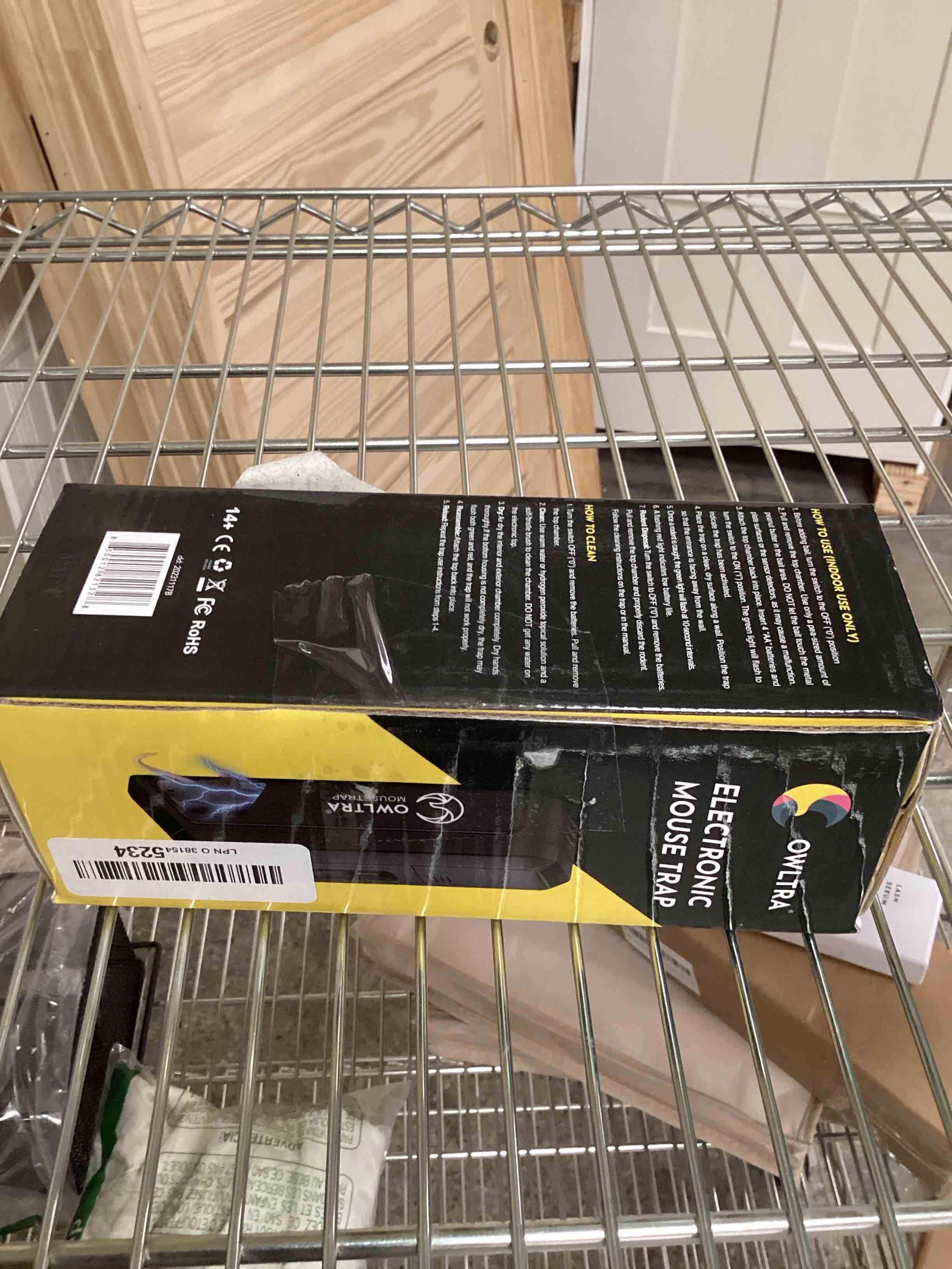 Condition photo showing New/Like New for OWLTRA Indoor Electric Mouse Trap, Instant Eliminate Rodent Zapper with Pet Safe Trigger, Black, Small Electric Mouse Trap 1 Pack