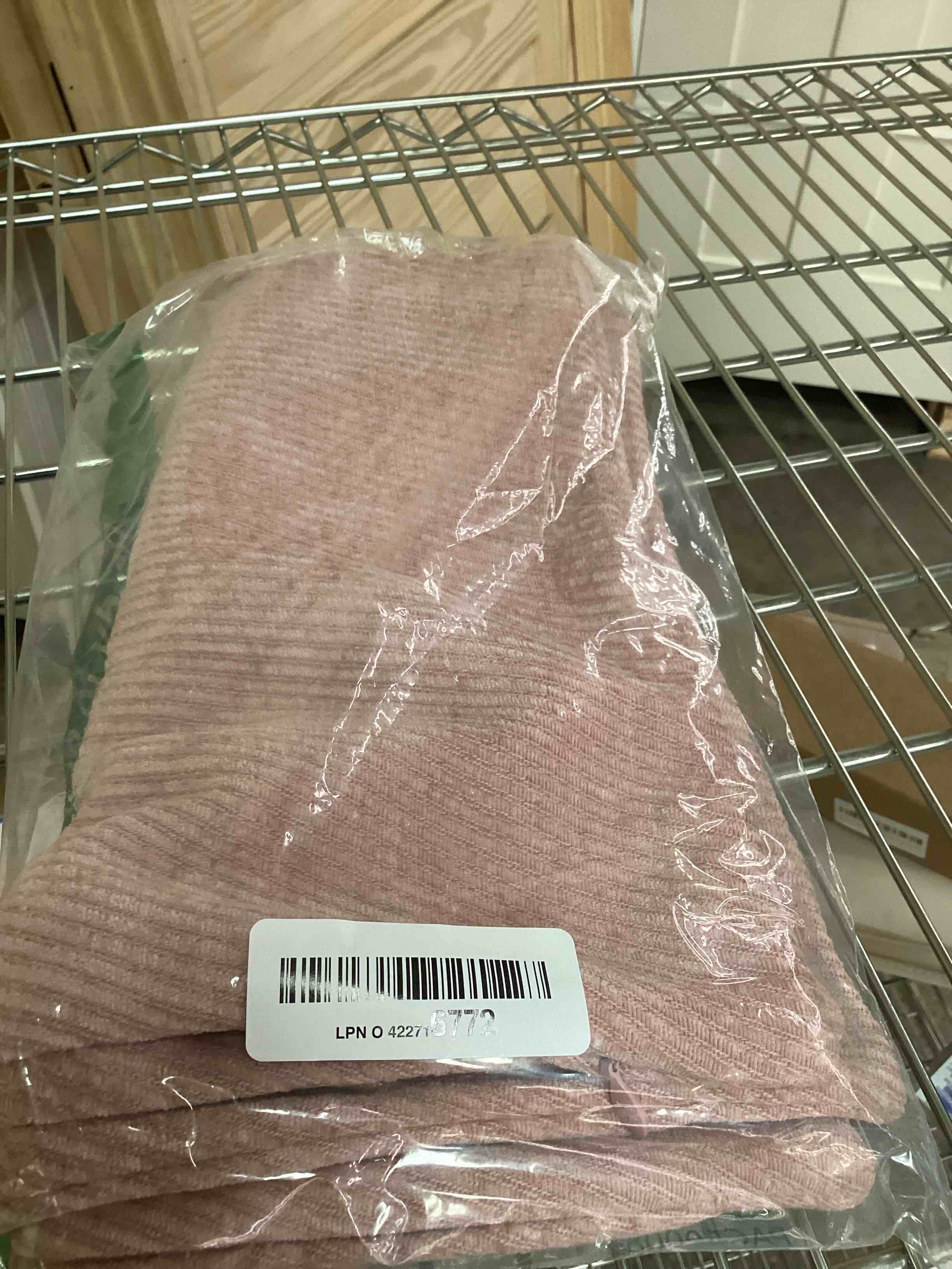 Condition photo showing New/Like New for a moment Pack of 2 Decorative Chenille Throw Pillow Covers with Twill Cushion Covers for Sofa Living Room Couch Bed 12x20 Inch Blush Pink Blush Pink 20" x 12" (Pack of 2)