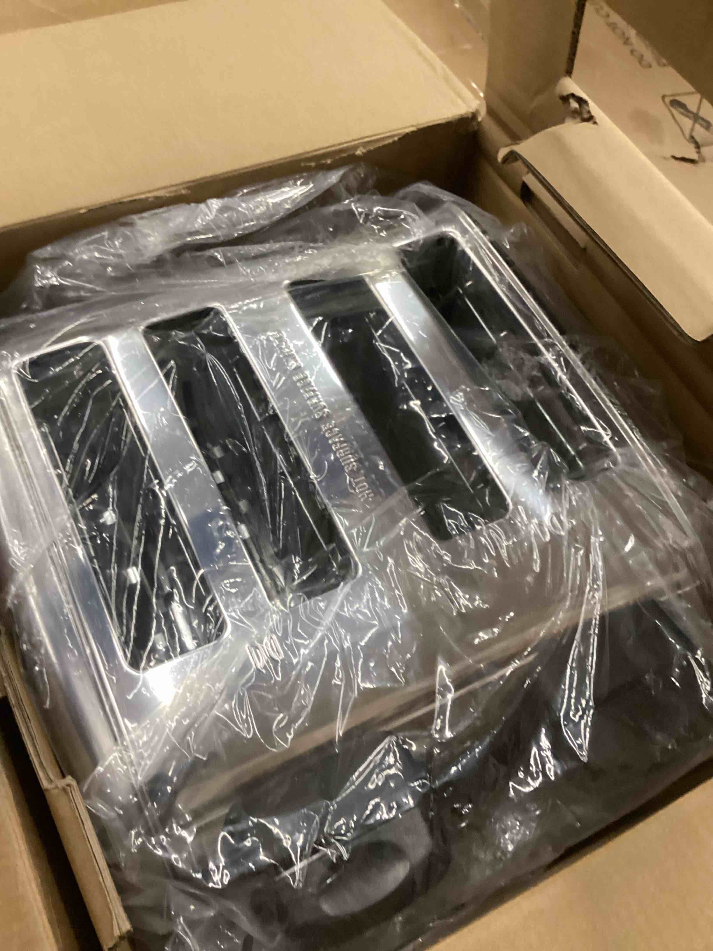 Condition photo showing Good Condition for Hamilton Beach 24782 Retro Toaster with Wide Slots, Sure-Toast echnology, Bagel & Defrost Settings, Auto Boost to Lift Smaller Breads, 4 Slice, Polished Stainless Steel