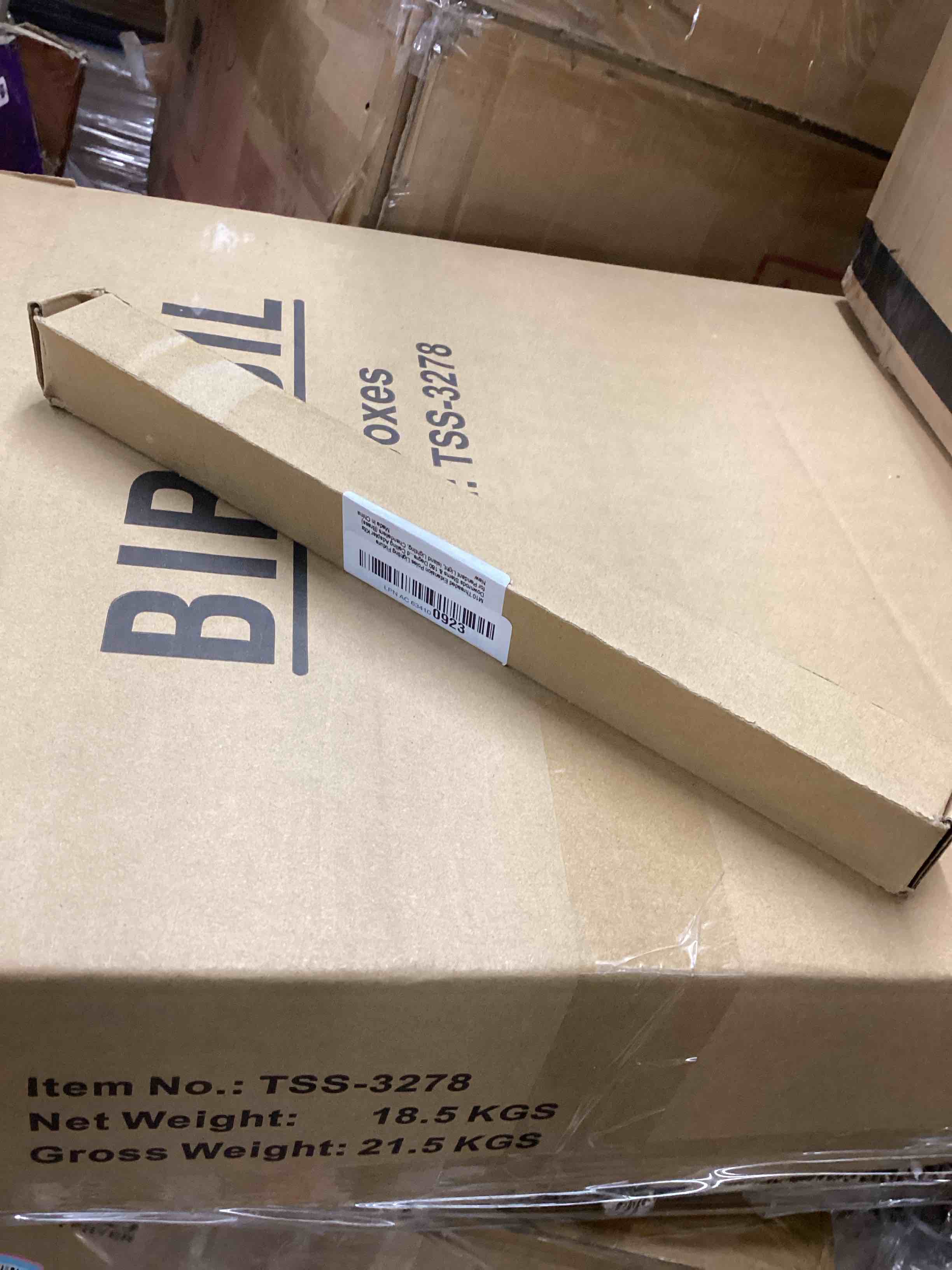 Condition photo showing New/Like New for M10 Threaded Extension Poles Lighting Fixture Downrods Stems & 180 Degrees Sloped Ceiling Adapter Kits for Pendant Light, Island Lighting, Chandeliers (Brass)