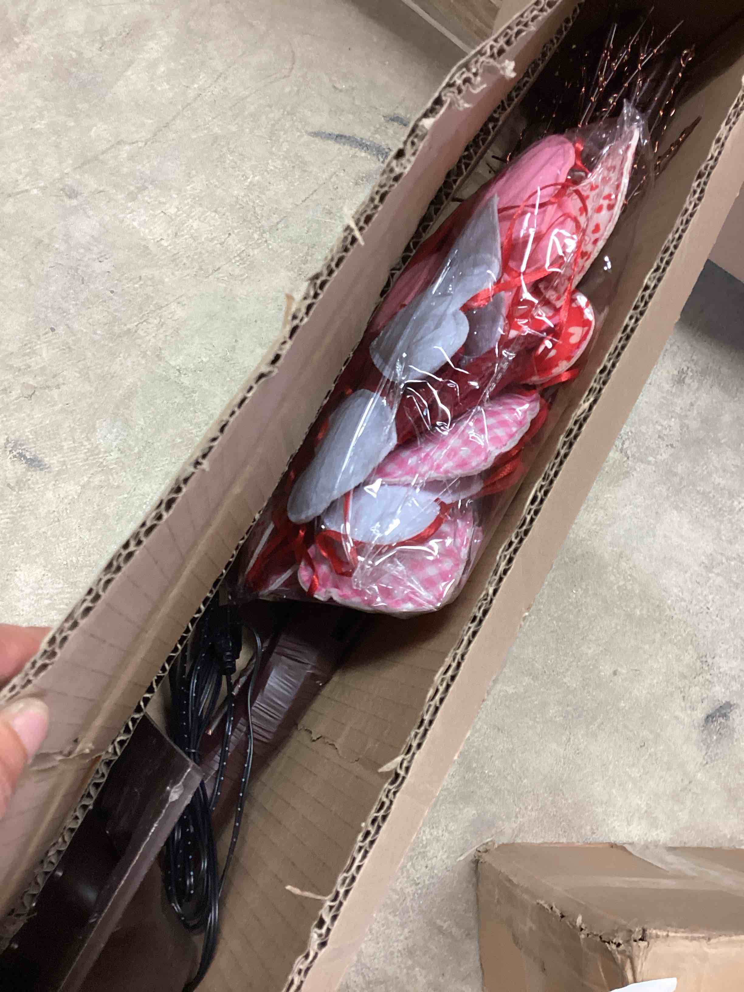 Condition photo showing Good Condition for Yunlly 3 ft Valentines Day Lighted Birch Tree with 36 Red Pink Heart Hanging Ornaments 120 LED USB Light up Artificial Tree for Valentines Day Wedding Anniversary Home Decor