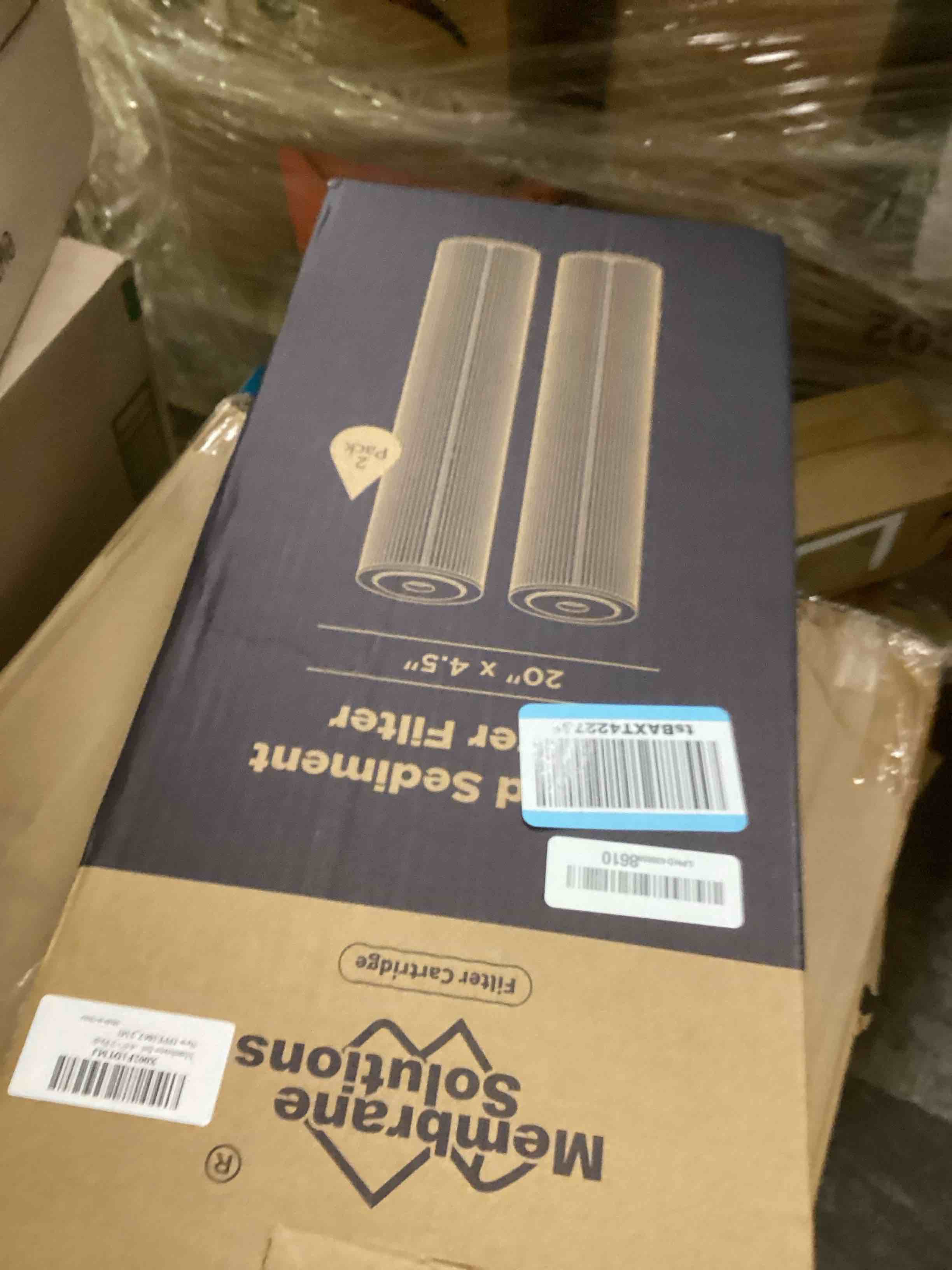 Condition photo showing New/Like New for Membrane Solutions 50 Micron Whole House Sediment Water Filter Replacement Cartridge Pleated Water Filter Heavy Duty 20"x4.5", Universal Fits Most Major Brand Systems - 2 Pack