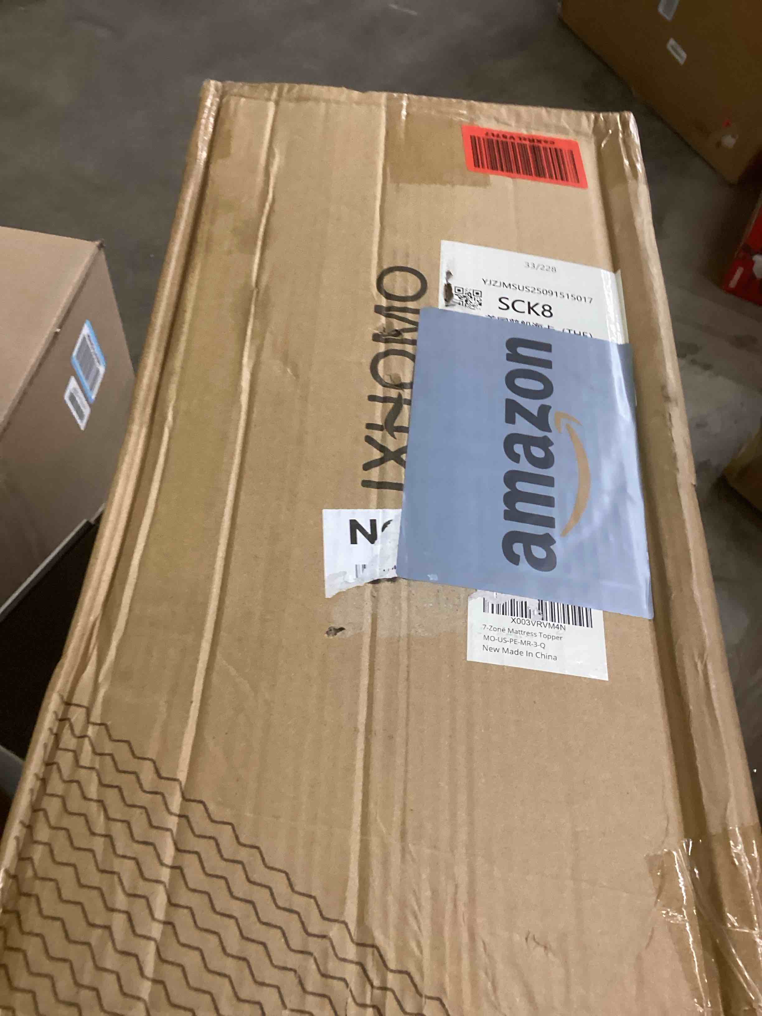 Condition photo showing New/Like New for MUXHOMO 3 Inch 7-Zone Queen Mattress Topper, Egg Crate Foam Mattress Topper Queen Size for Back Pain, Lavender Cooling Gel Infused Bed Pad, CertiPUR-US and Oeko-TEX Certification (60"×80") Queen 3 Inch