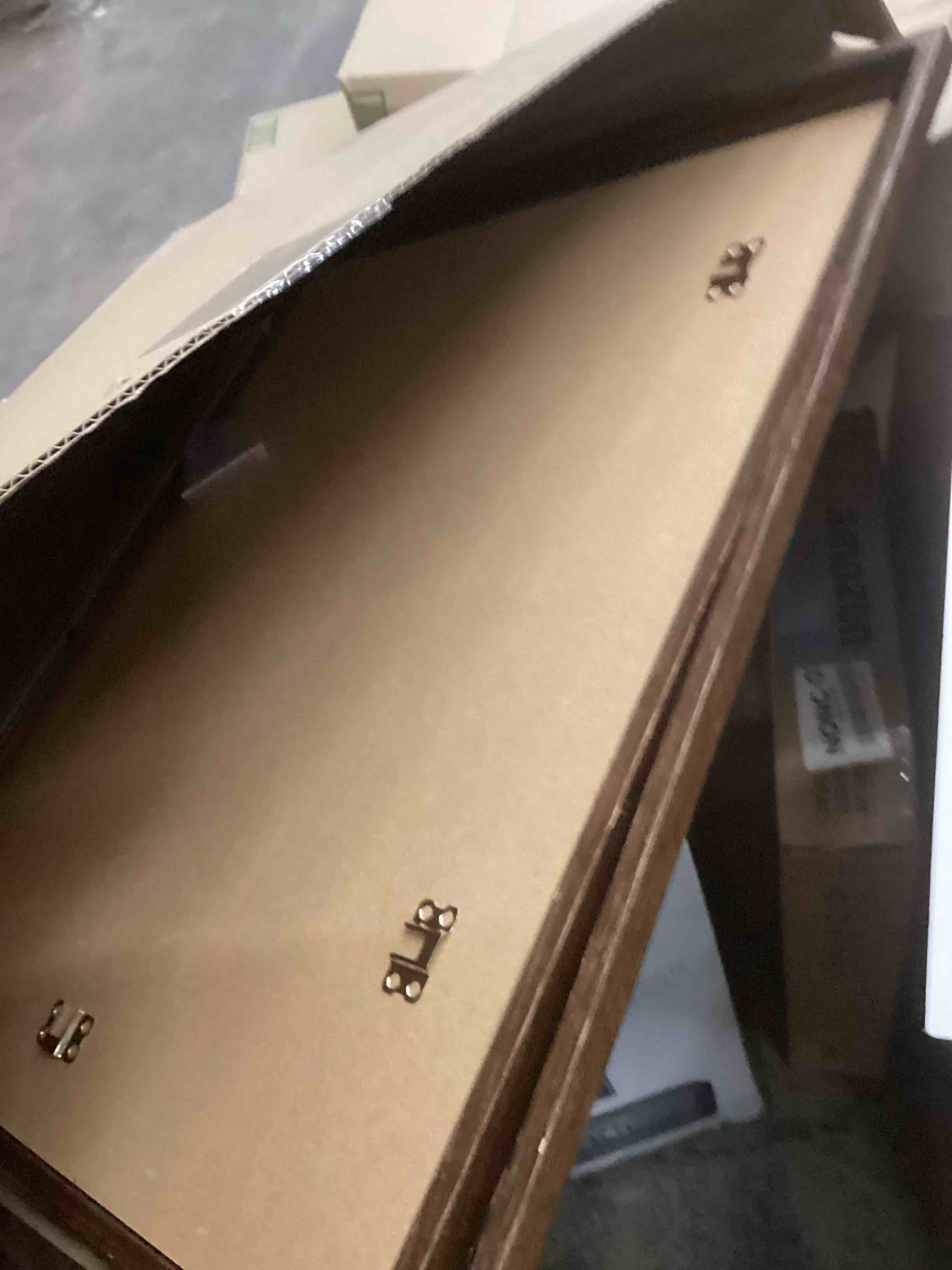 Condition photo showing As Is for natural poster frame 18x24 oak series set of 2