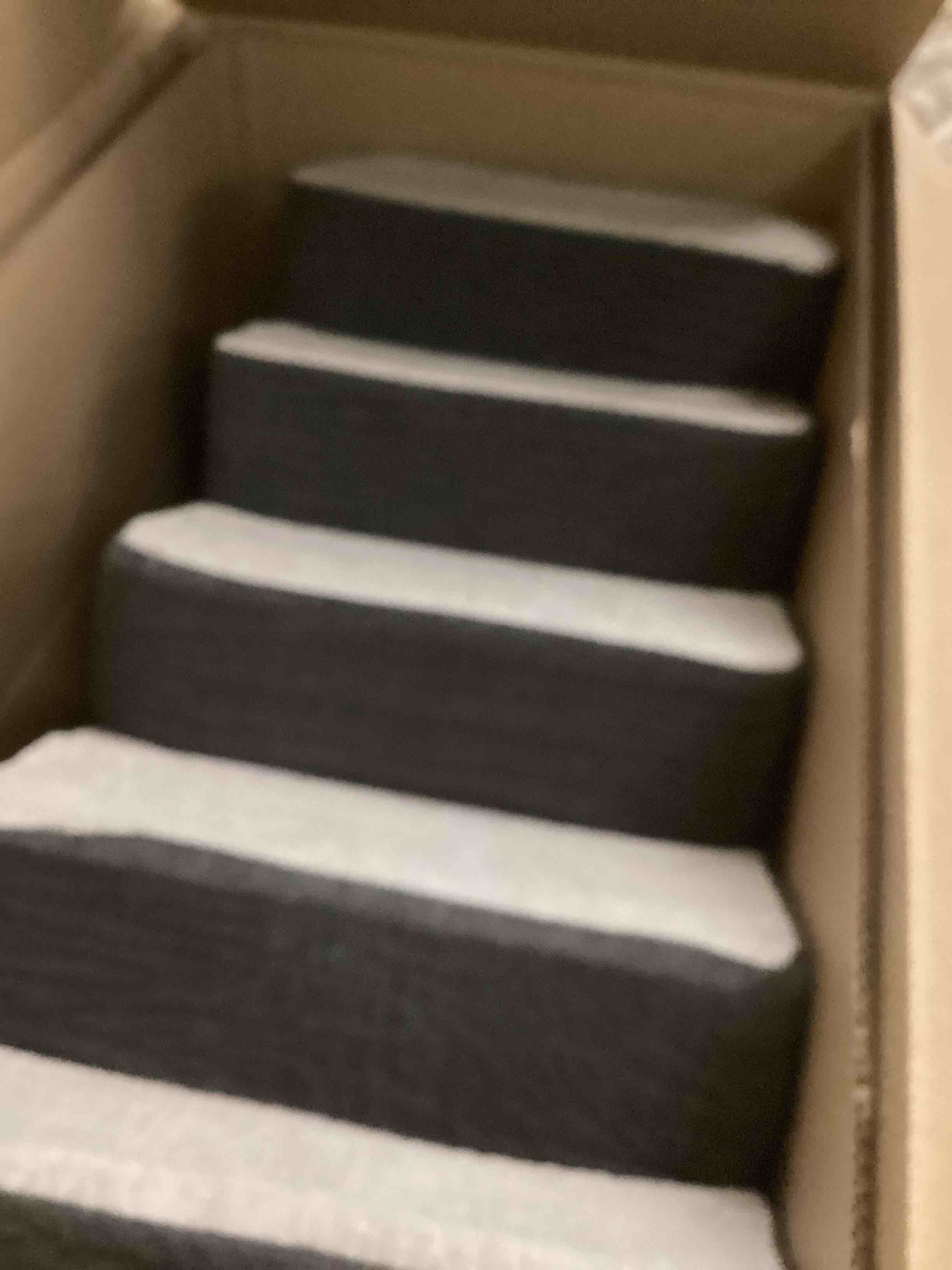 Condition photo showing New/Like New for 5-Step Adjustable Dog Stairs for High Beds, Dog Steps for Small Dogs and Cats, Foldable Pet Stairs for Bed Climbing, Non-Slip Pet Step Indoor, Grey