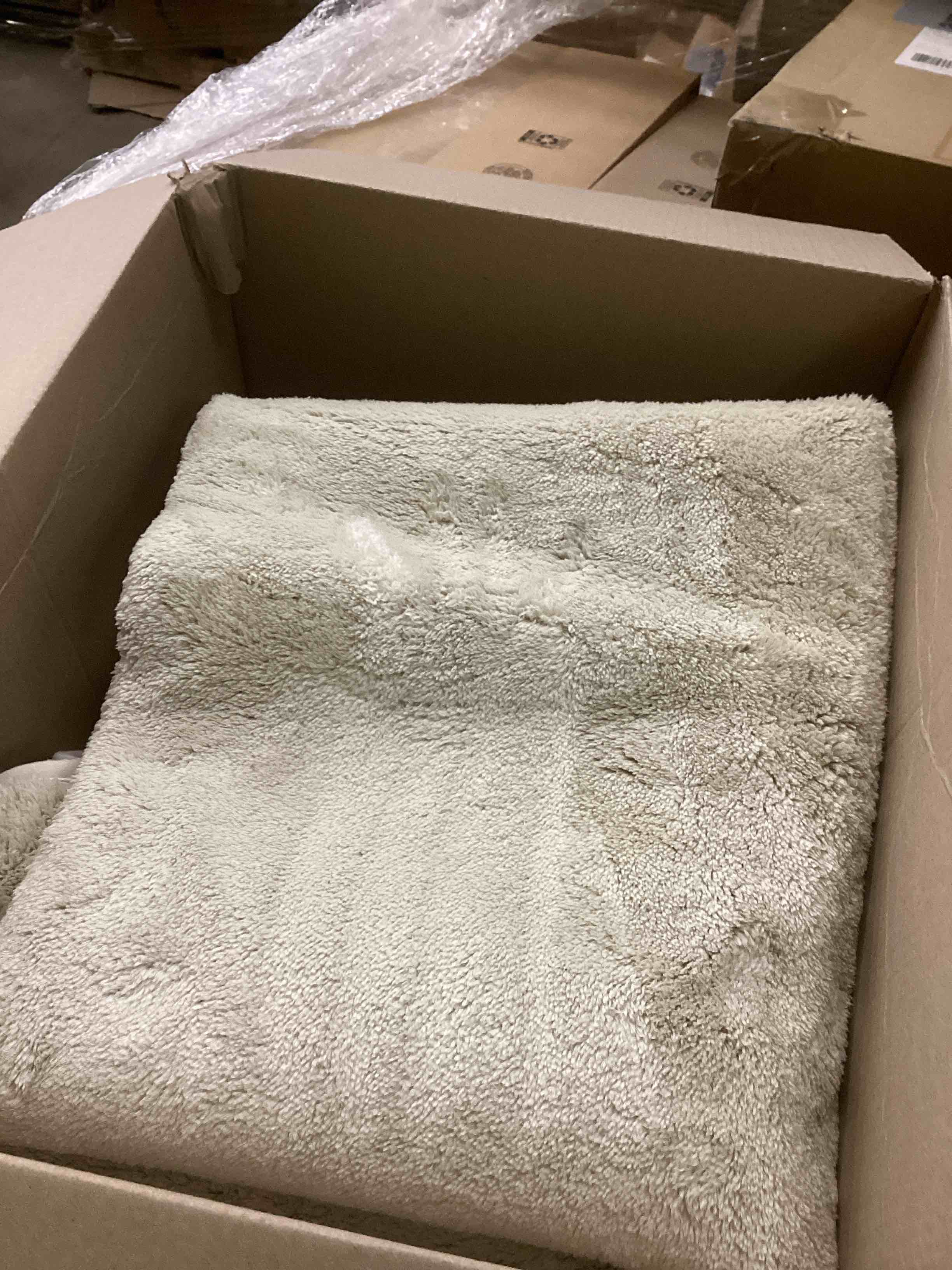 Condition photo showing New/Like New for indoor are rug round, beige