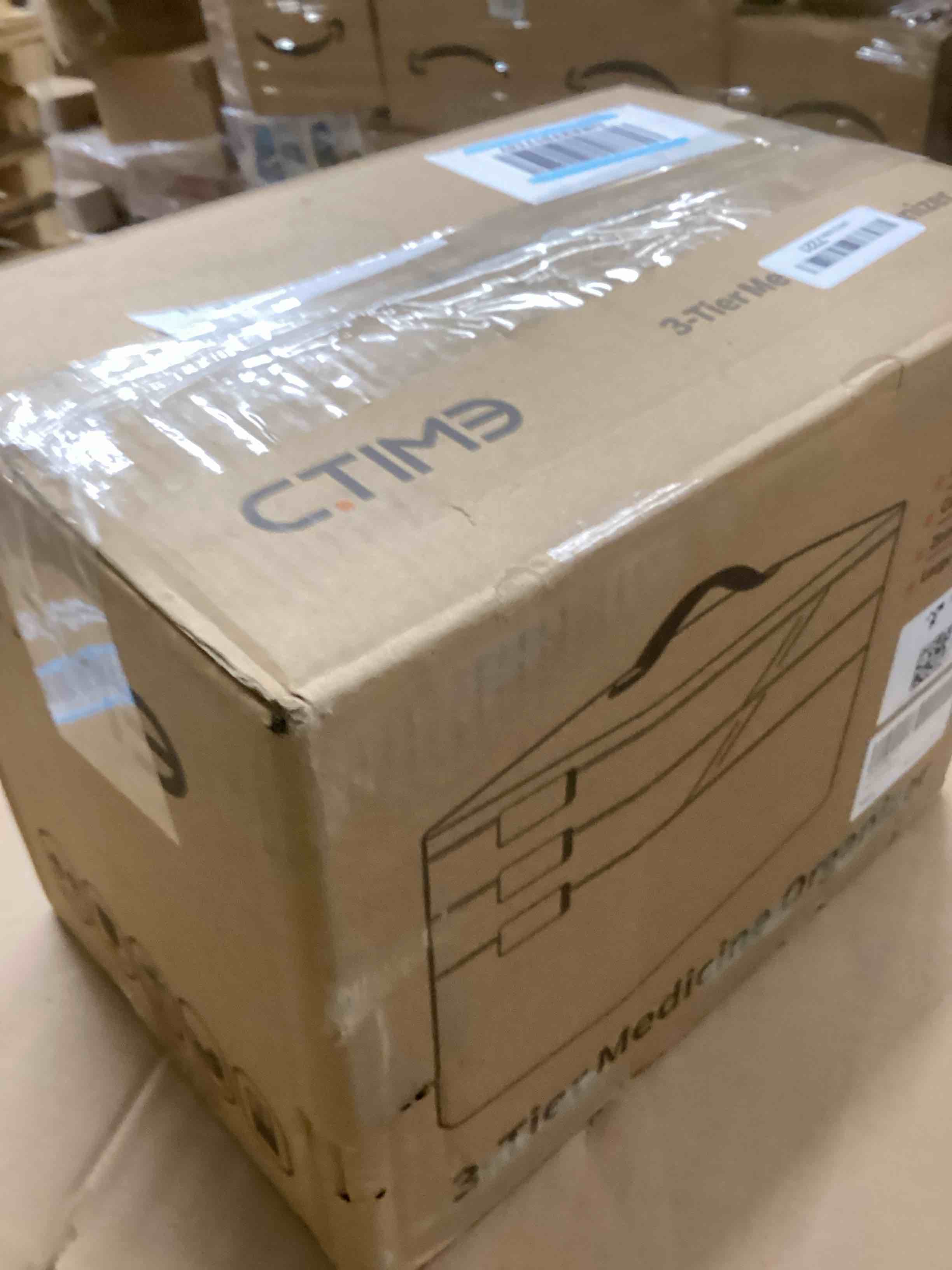 Condition photo showing New/Like New for CTIME 3-Tier Medicine Organizer - Portable Medicine Cabinet with Leather Handle, Empty First Aid Kit for Home