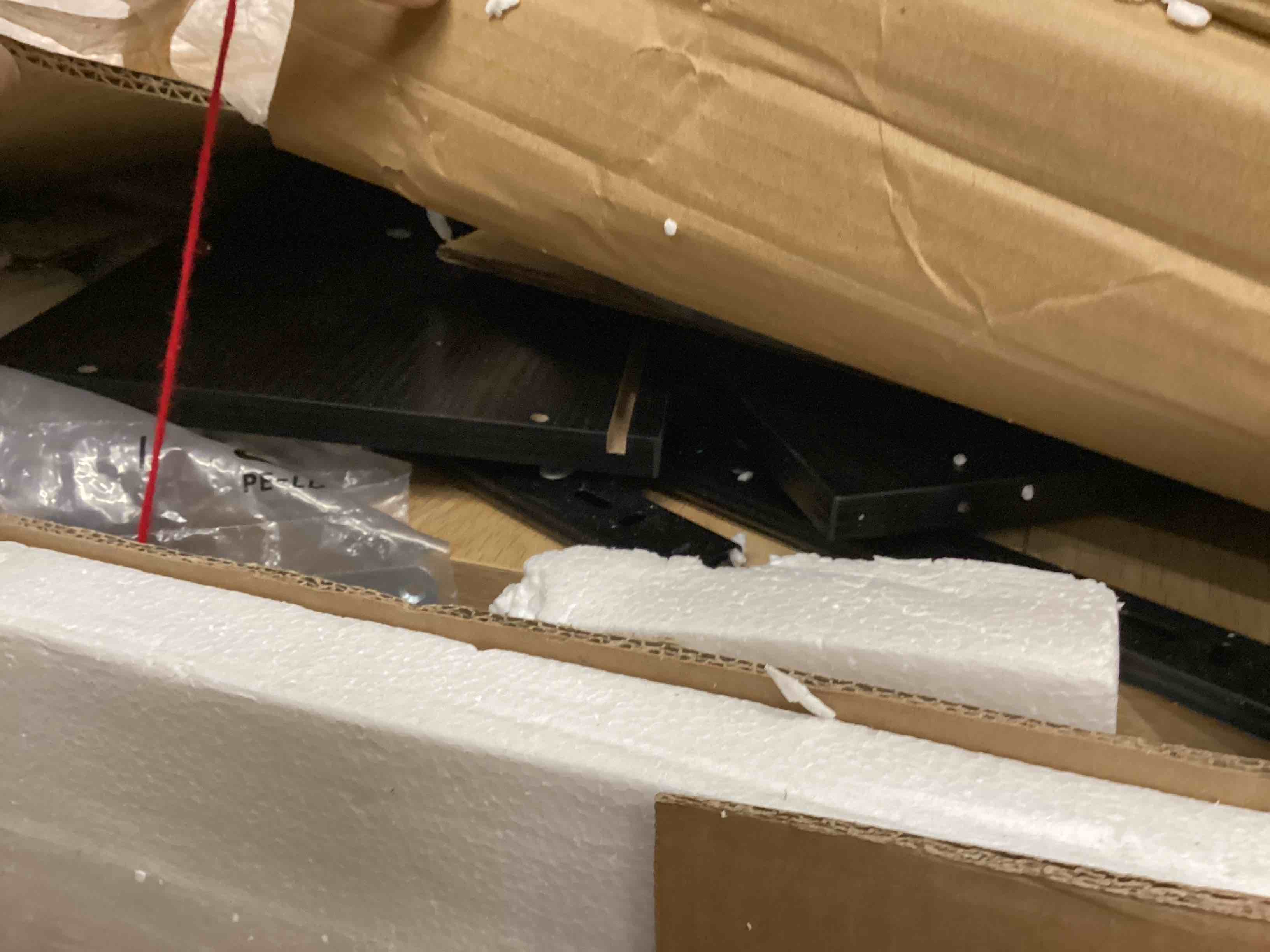 Condition photo showing As Is for HSH 72" Rolling Kitchen Island with Seating, 360° Swivel Table, Kitchen Island with Storage Cabinet, Drawer & Shelves, Farmhouse Mobile Island Cart on Wheels for Dining Room & Home Bar, Black Oak