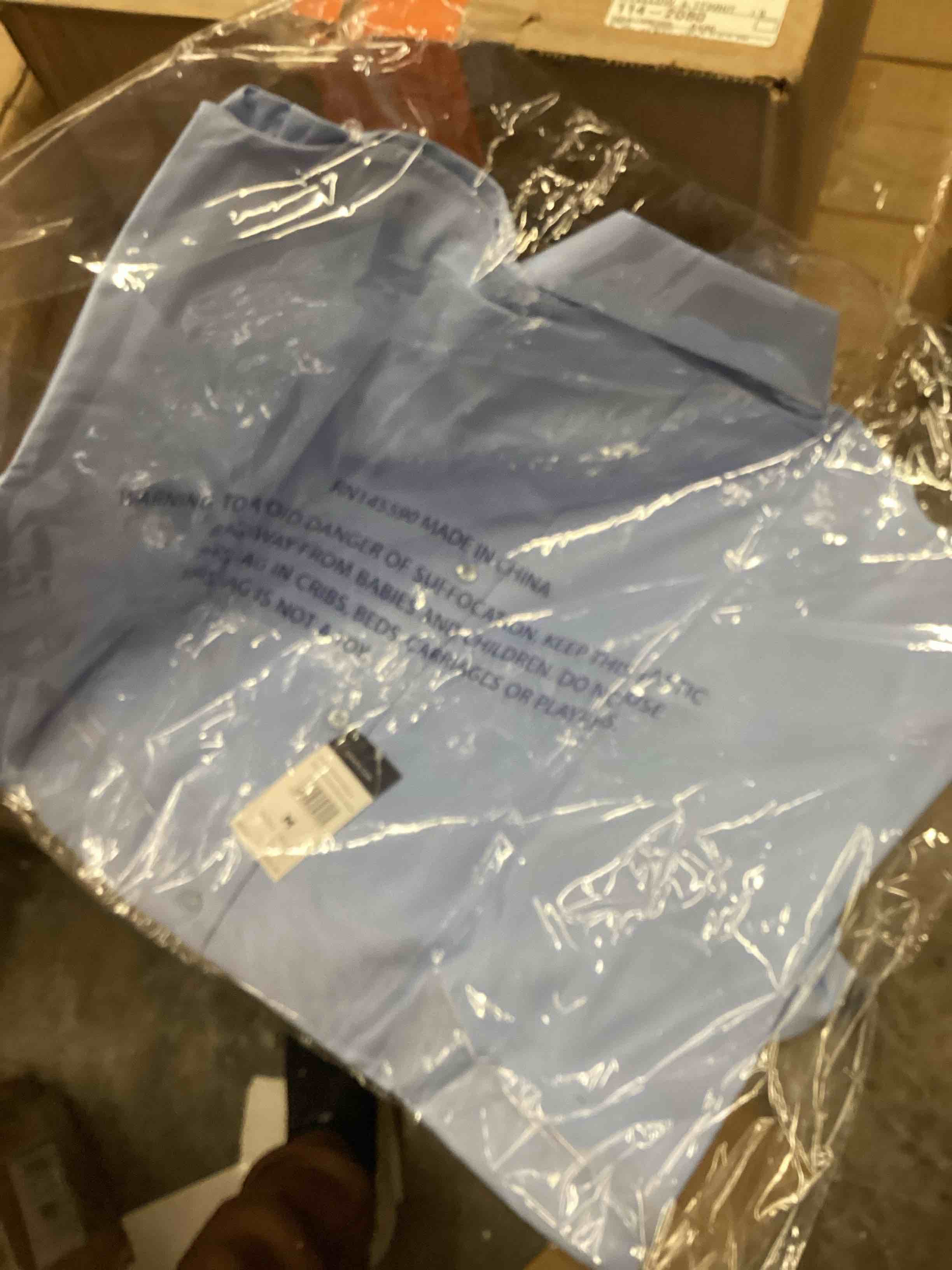 Condition photo showing New/Like New for Size M Chaps Slim Fit Long Sleeve Button Down Dress Shirts for Men - Wrinkle Free Long Sleeve Shirt Mens Formal 4-Way Stretch