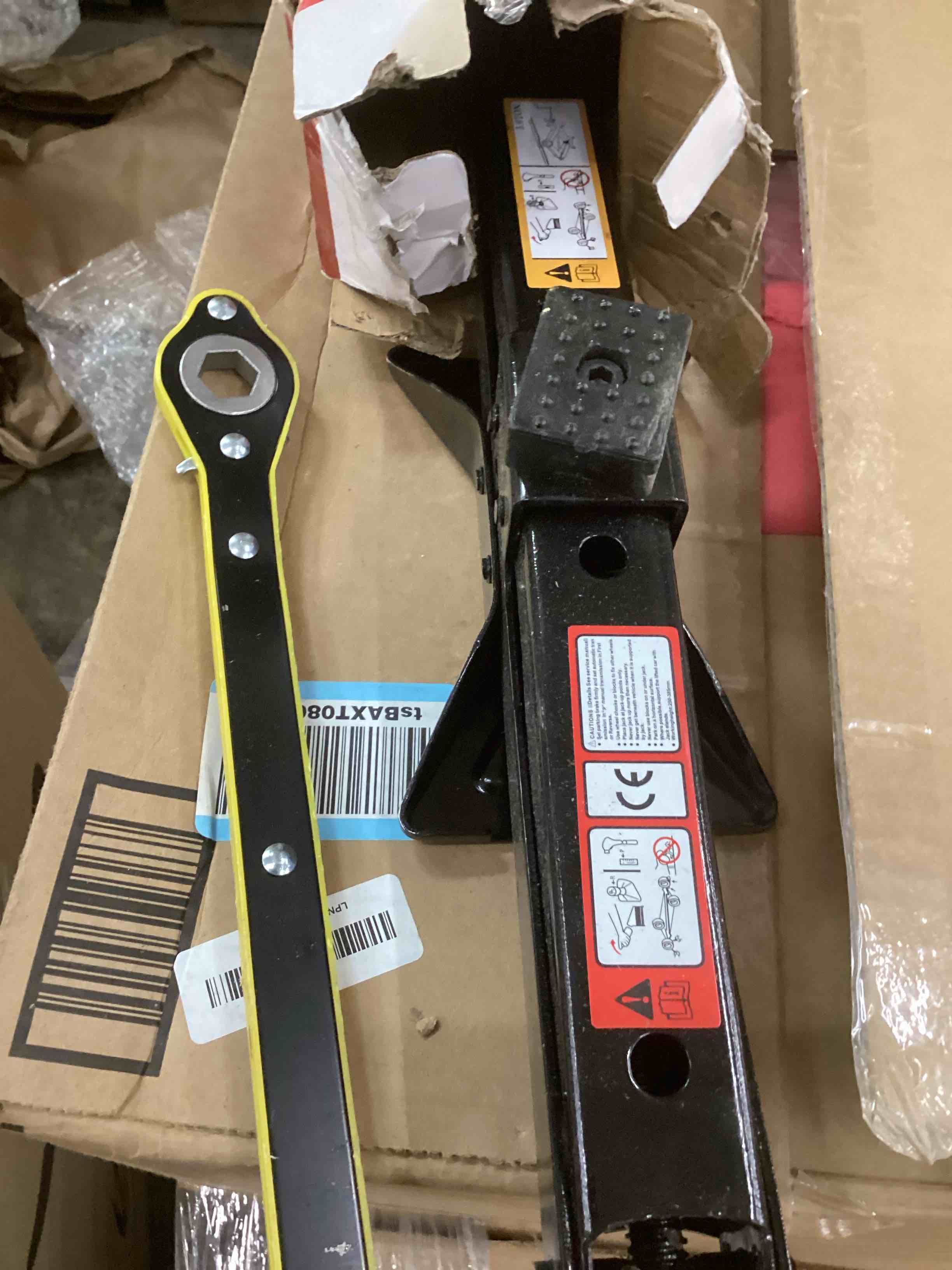 Condition photo showing As Is for Scissor Jack for Car 3 Ton 6614 LBS, Spare Tire Changing Kit,Portable Tire Jack,Lifting Jack for Car/SUV/MPV 3T with Rubber Top