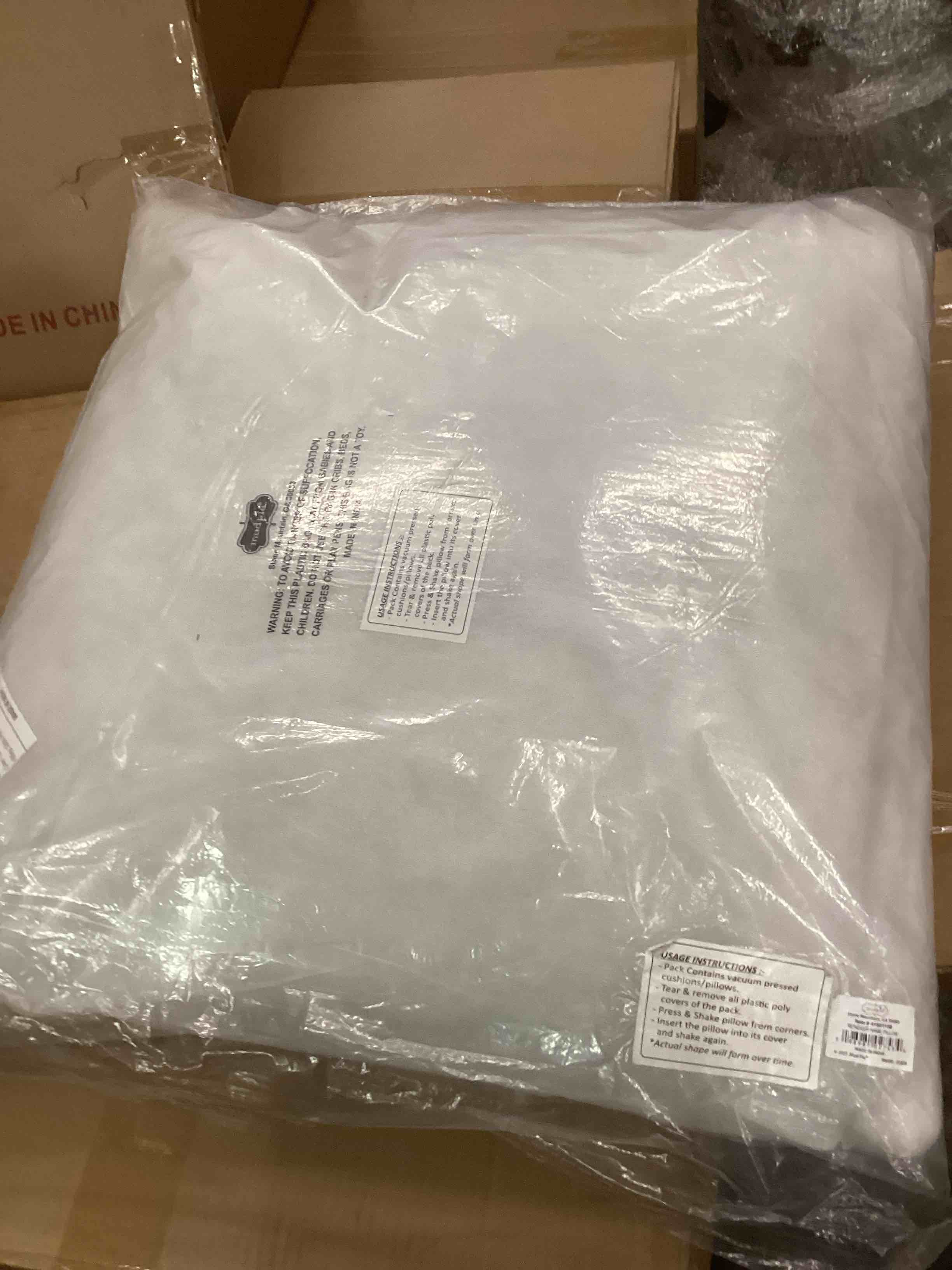 Condition photo showing As Is for Mud Pie Christmas Reindeer Name Pillow, 20" x 20", RED (incomplete missing cover)