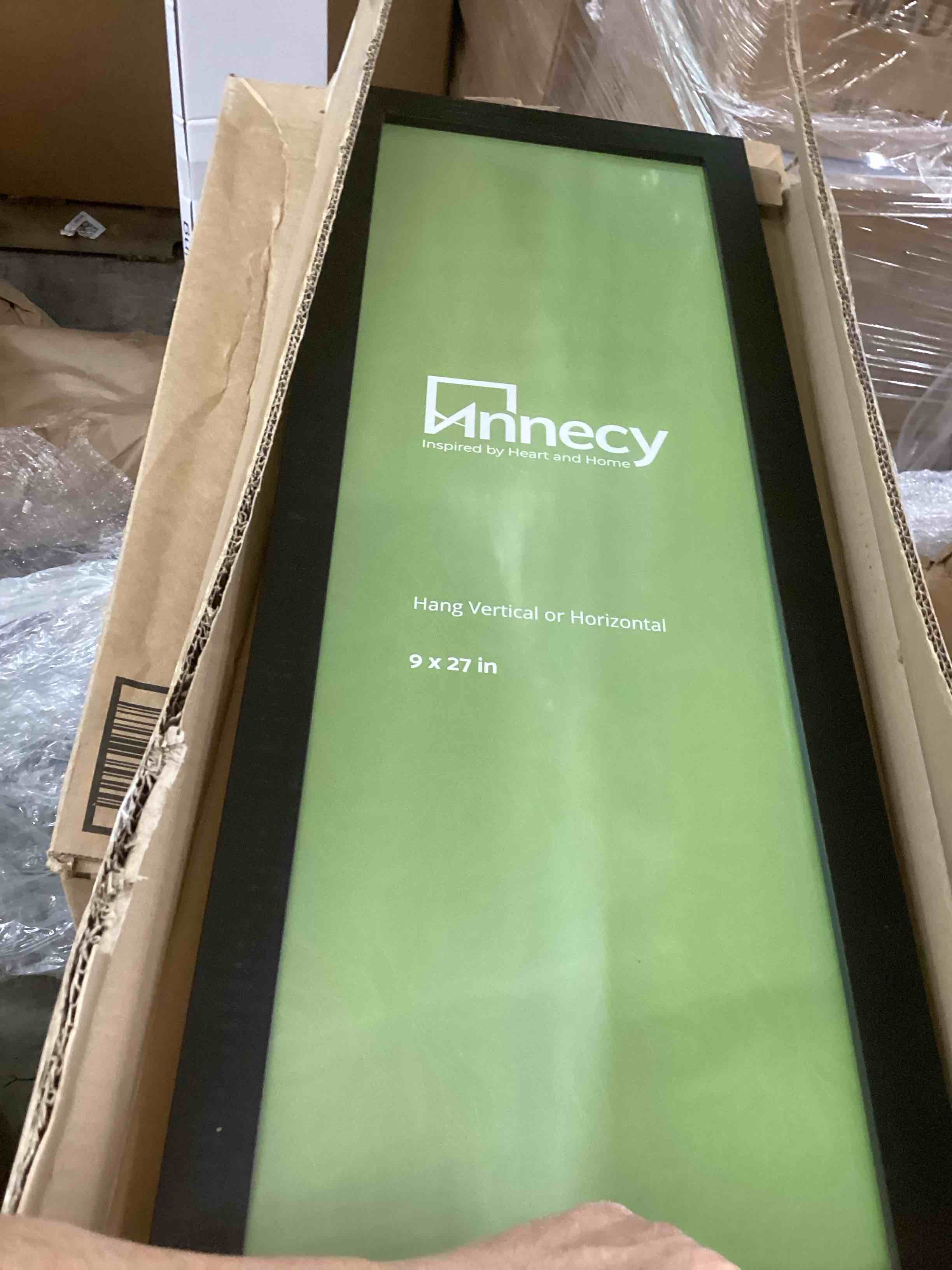 Condition photo showing Good Condition for annecy hang vertical or horizontal picture frame 9 x 27 in